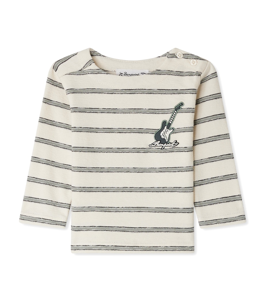 Cotton Guitar Long-Sleeve T-Shirt (6-18 Months) VERT DE GRIS Image 1