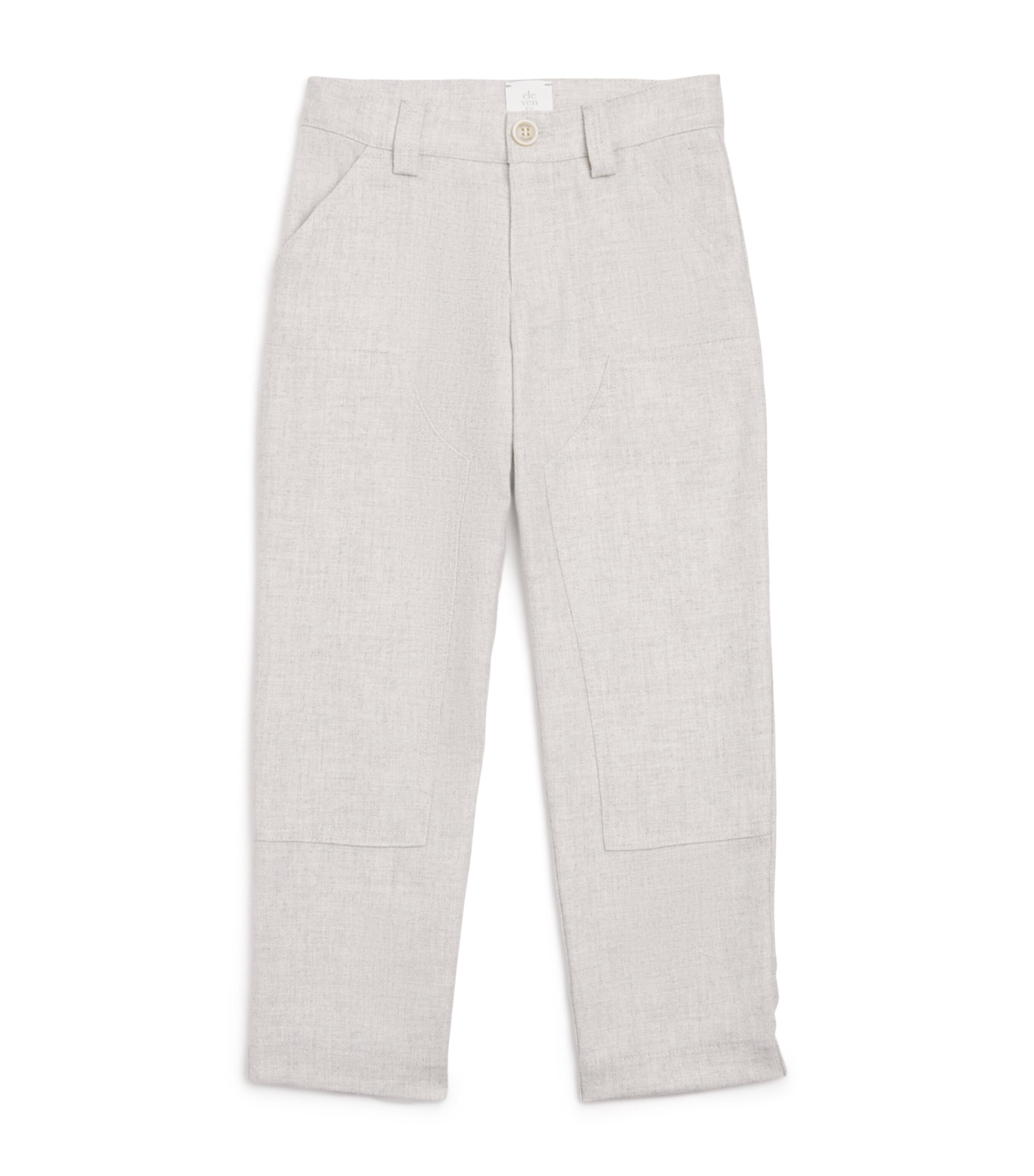 Eleventy Cotton-blend Straight Trousers In Gray