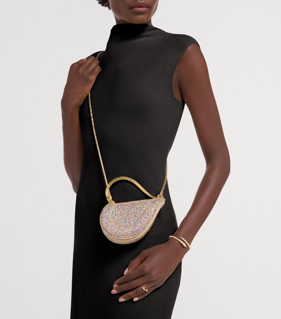 Bvlgari Mini Crystal-Embellished Serpenti Cuoricino Top-Handle Bag Image 3
