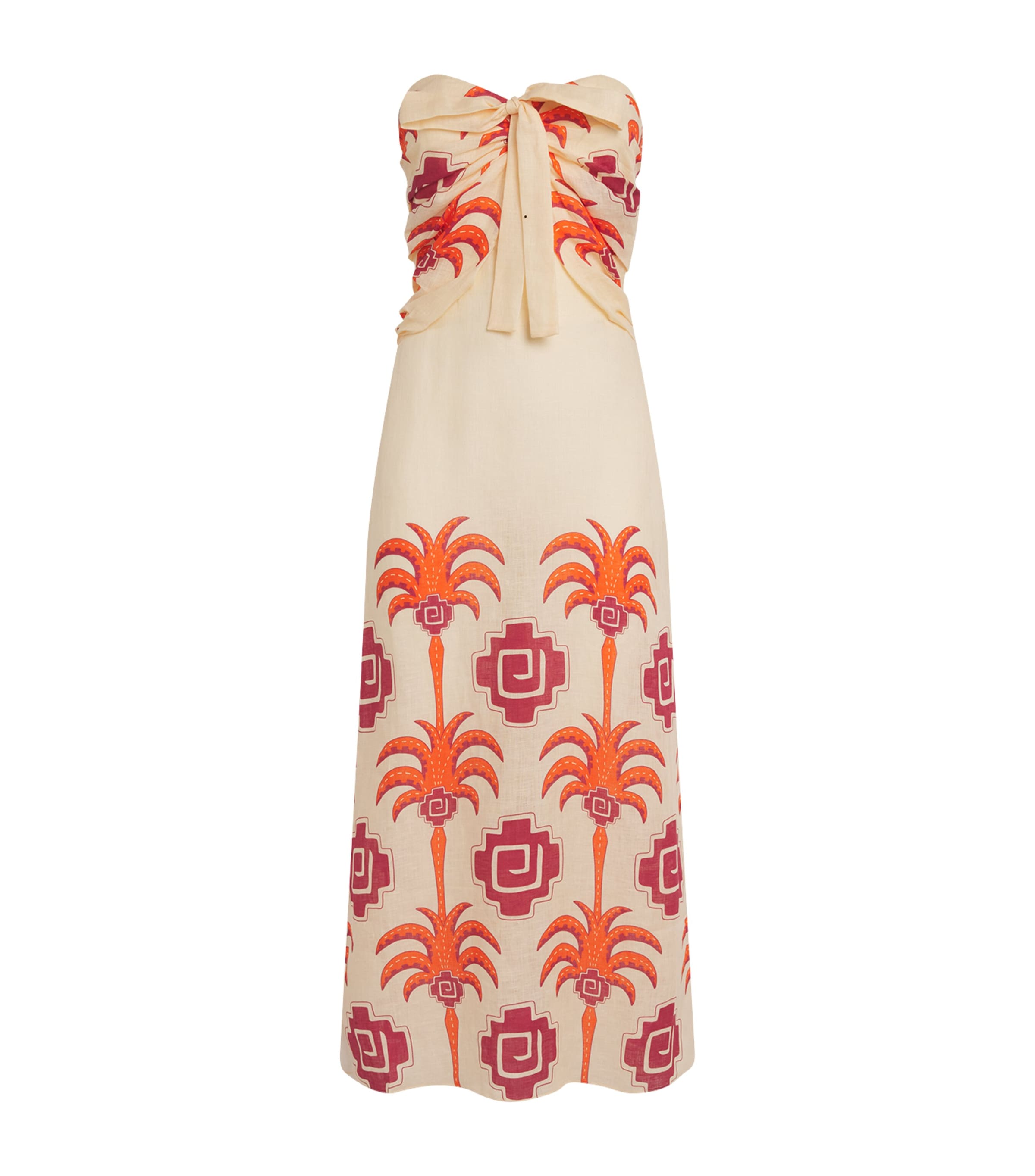 Johanna Ortiz Linen Water Adventure Midi Dress