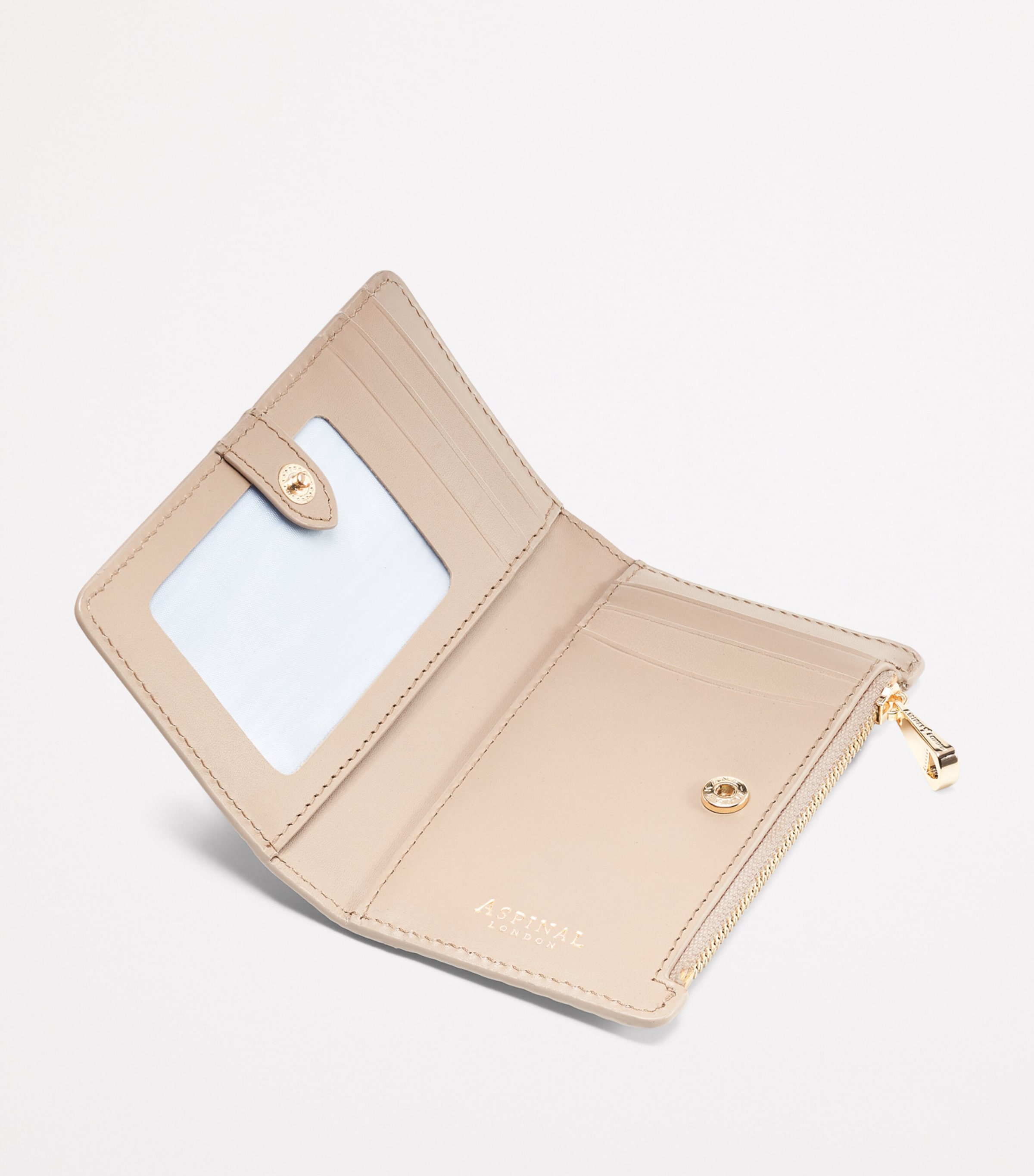 Aspinal Of London Patent Leather Mayfair Wallet Oyster Image 3