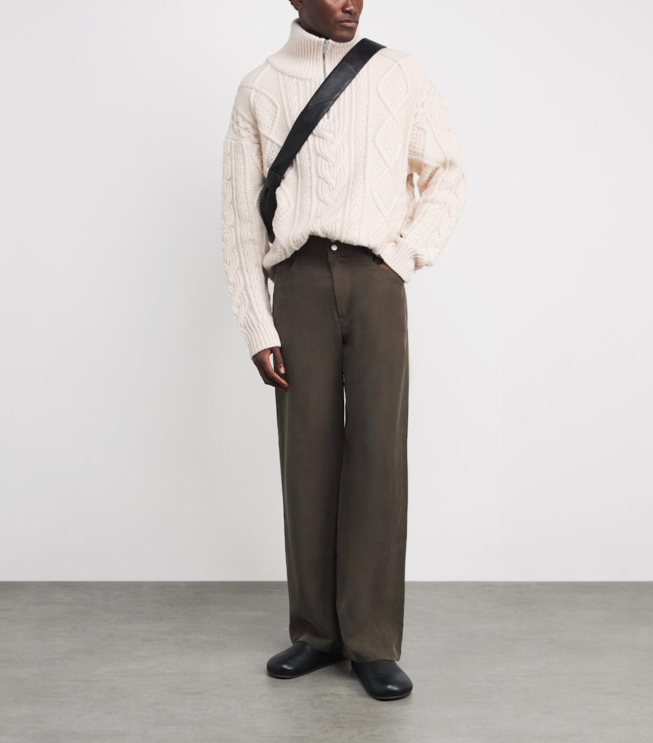 Wool-Cashmere Half-Zip Sweater CREA Image 2