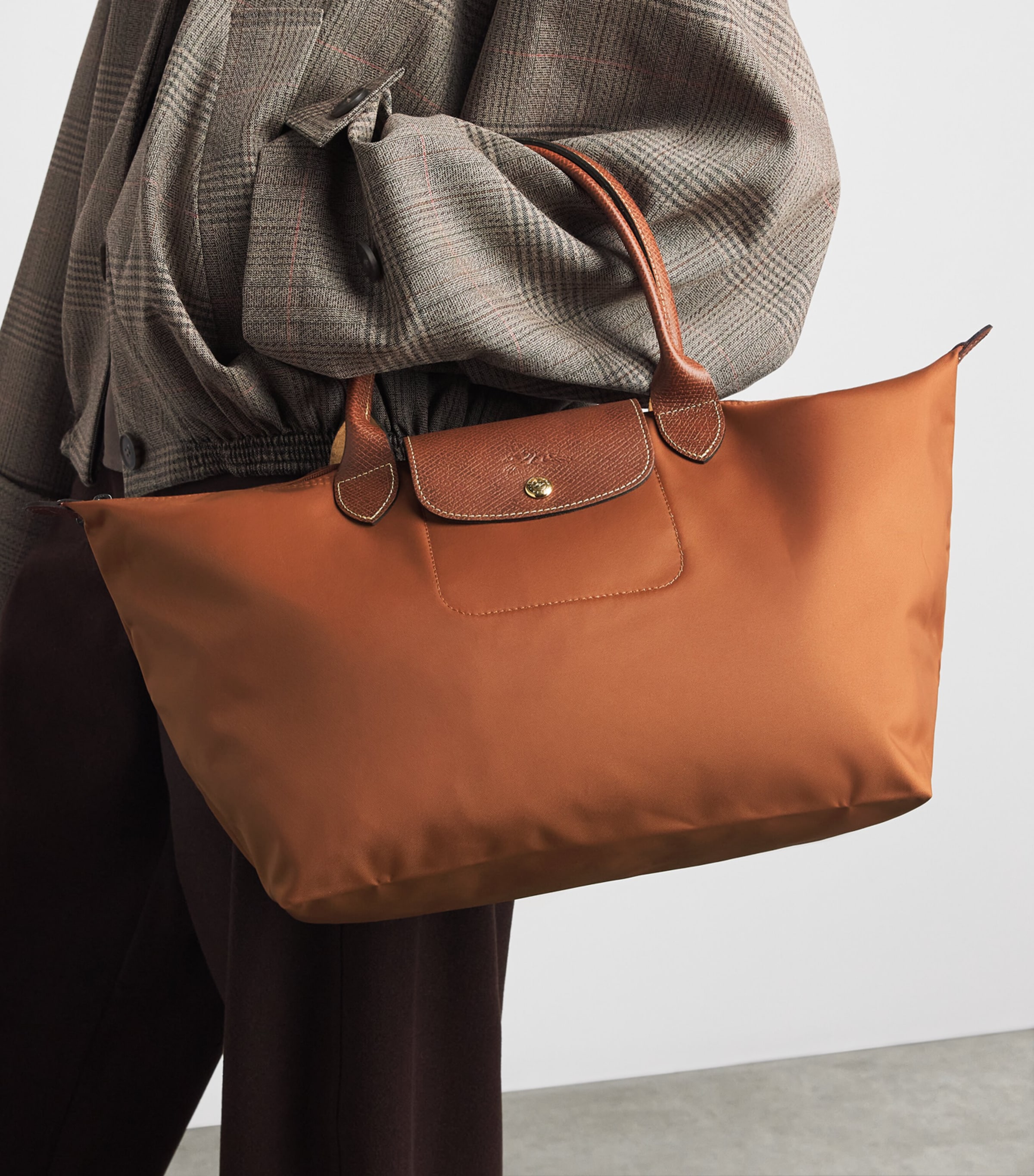 Longchamp Medium Le Pliage Original Handbag Cognac Image 4