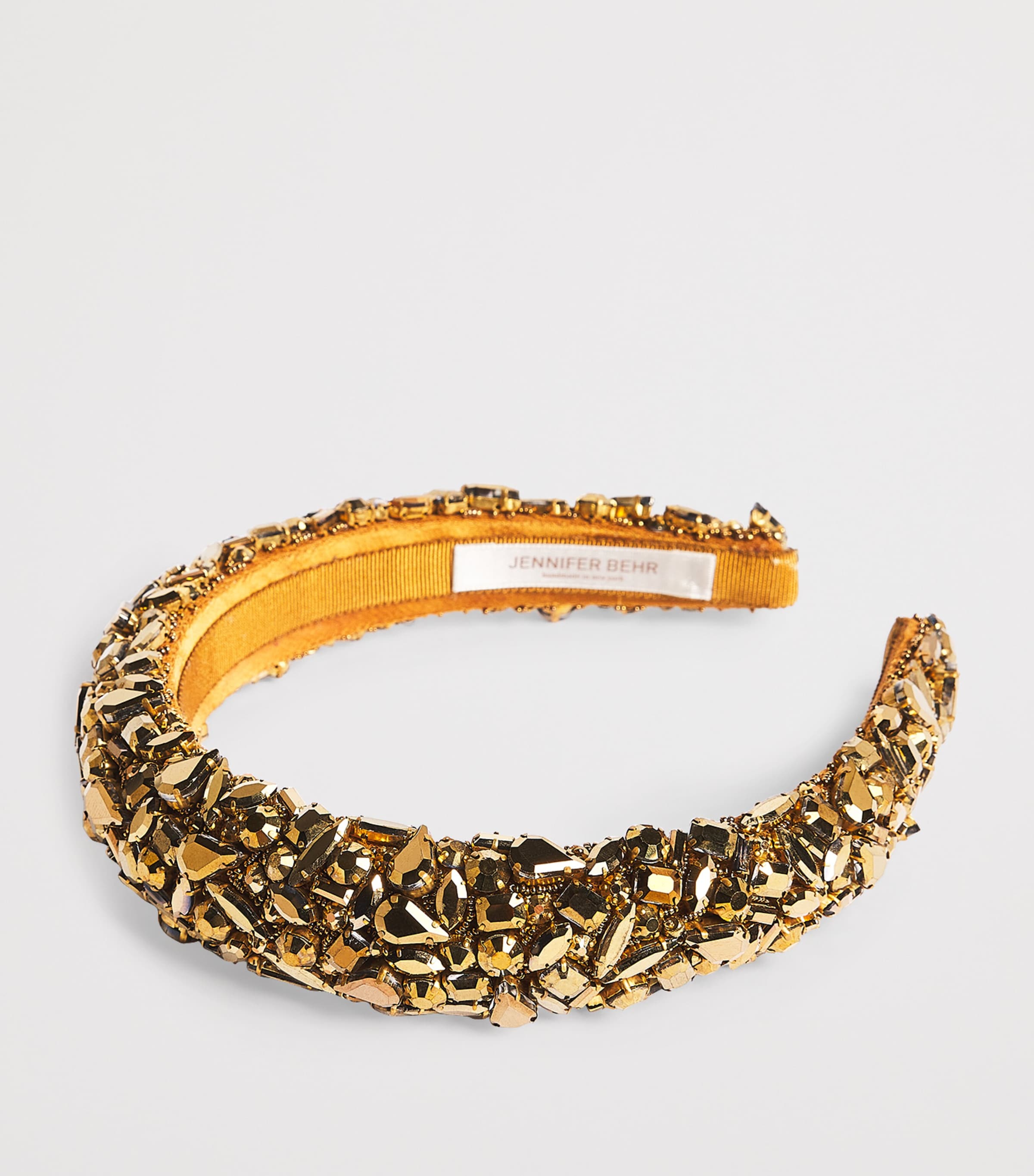 Jennifer Behr Crystal-Embellished Czarina Headband Dorado Image 3