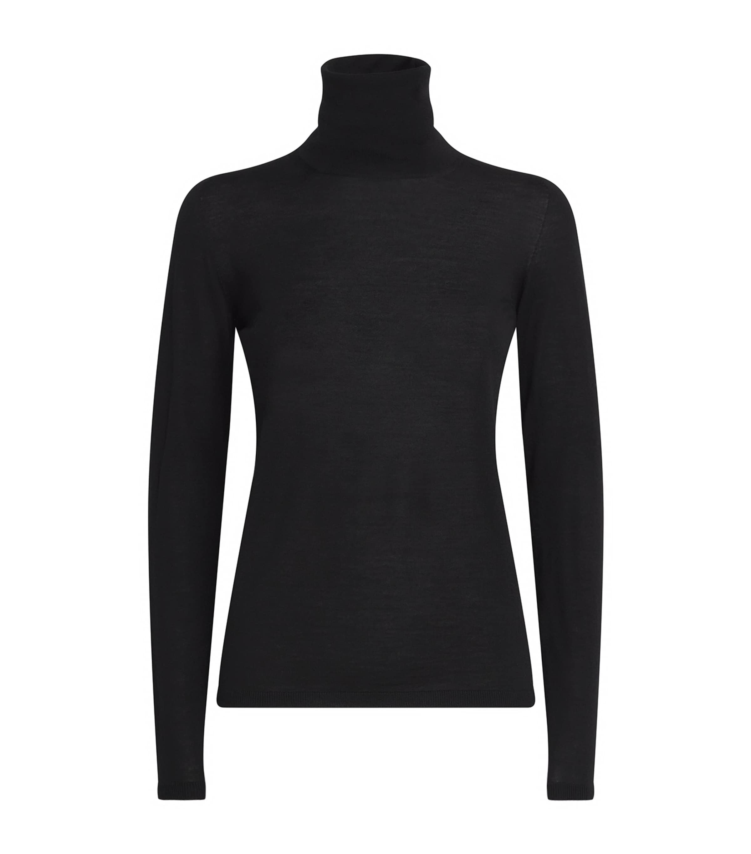 Max Mara Patroni Striped Turtleneck Sweater In Black