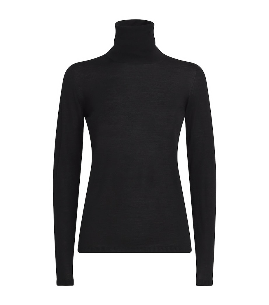 Virgin Wool Turtleneck Sweater BLACK Image 1