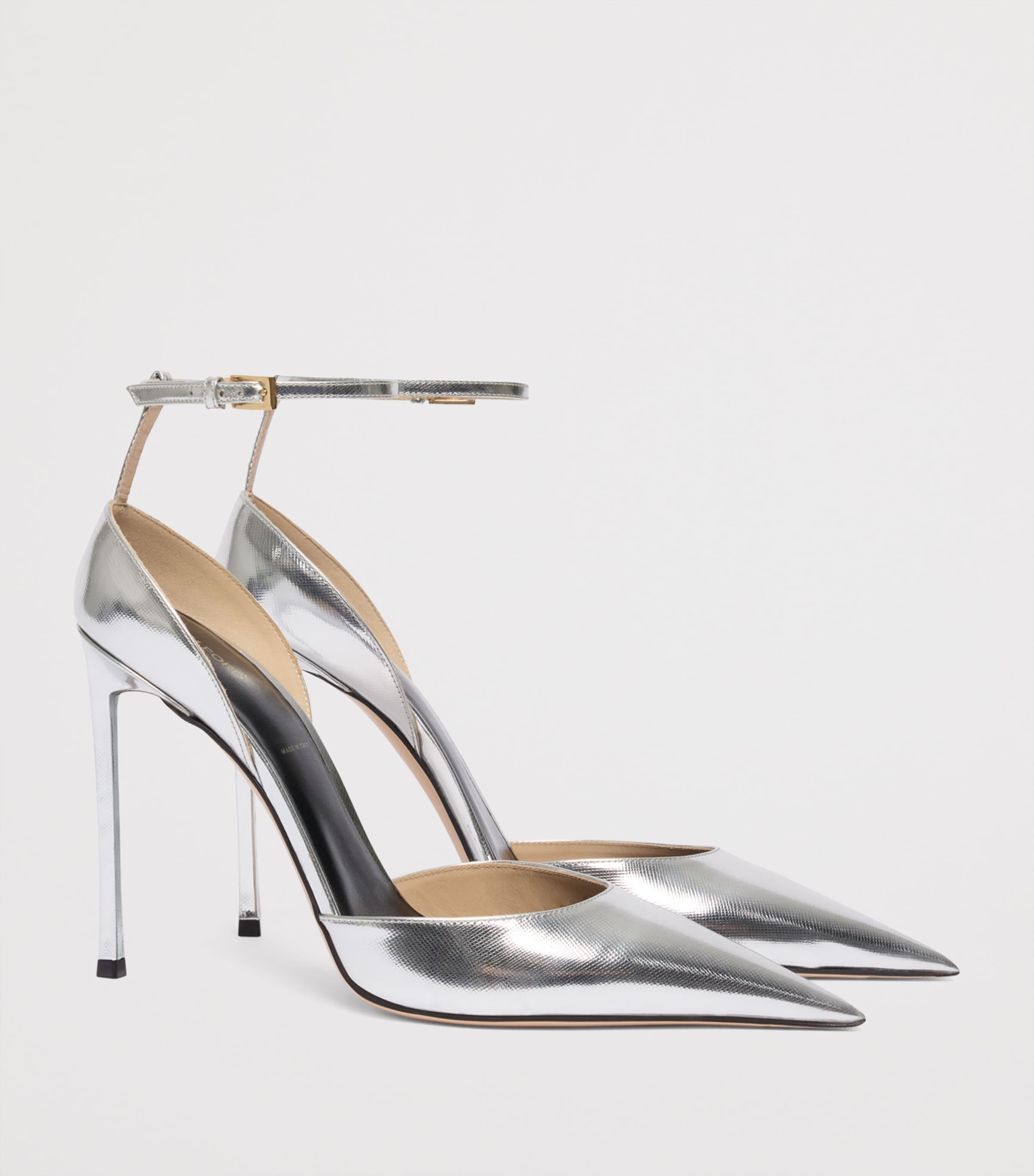 TOM FORD Metallic Leather Vertigo Mules 105 Taa Image 2