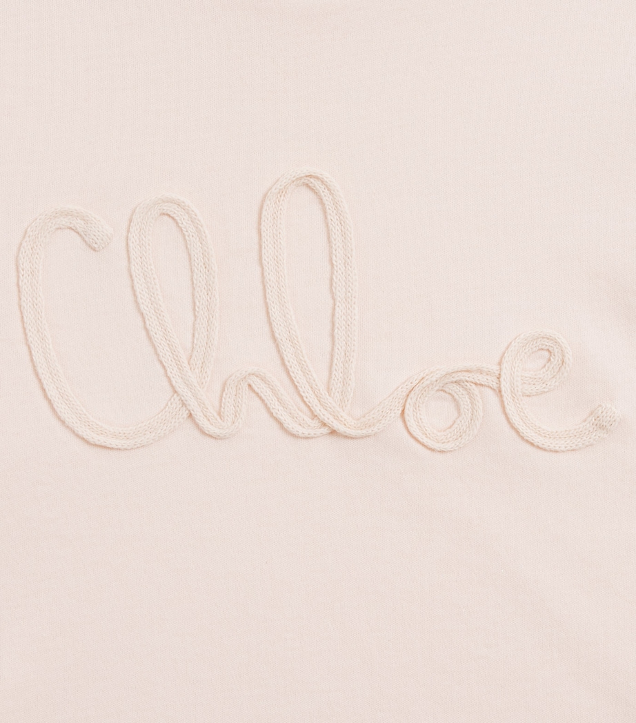Chloé Kids Logo T-Shirt (2-14 Years) Pink Image 3