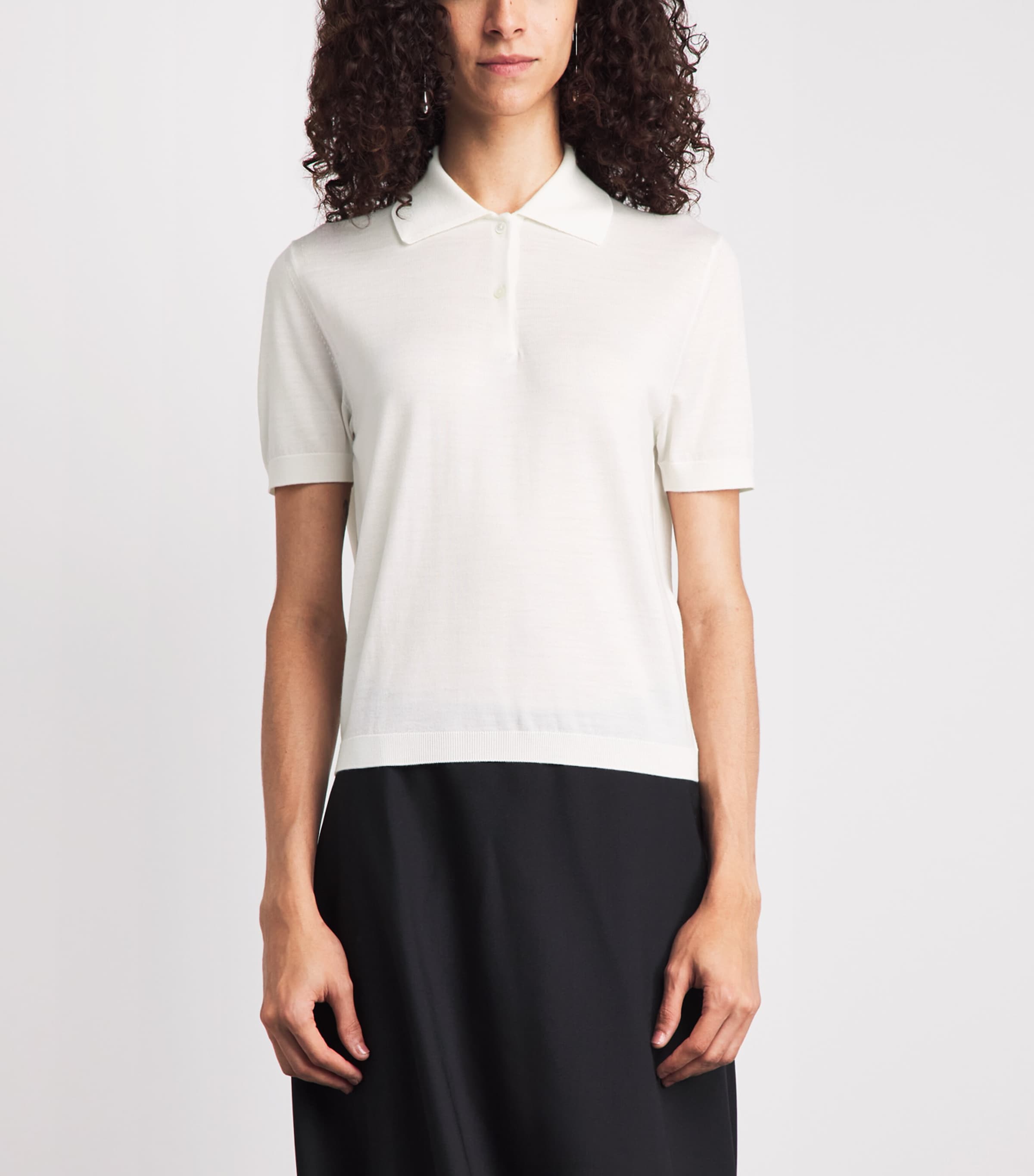 Jil Sander Womens Wool Polo Shirt Piuma Image 4
