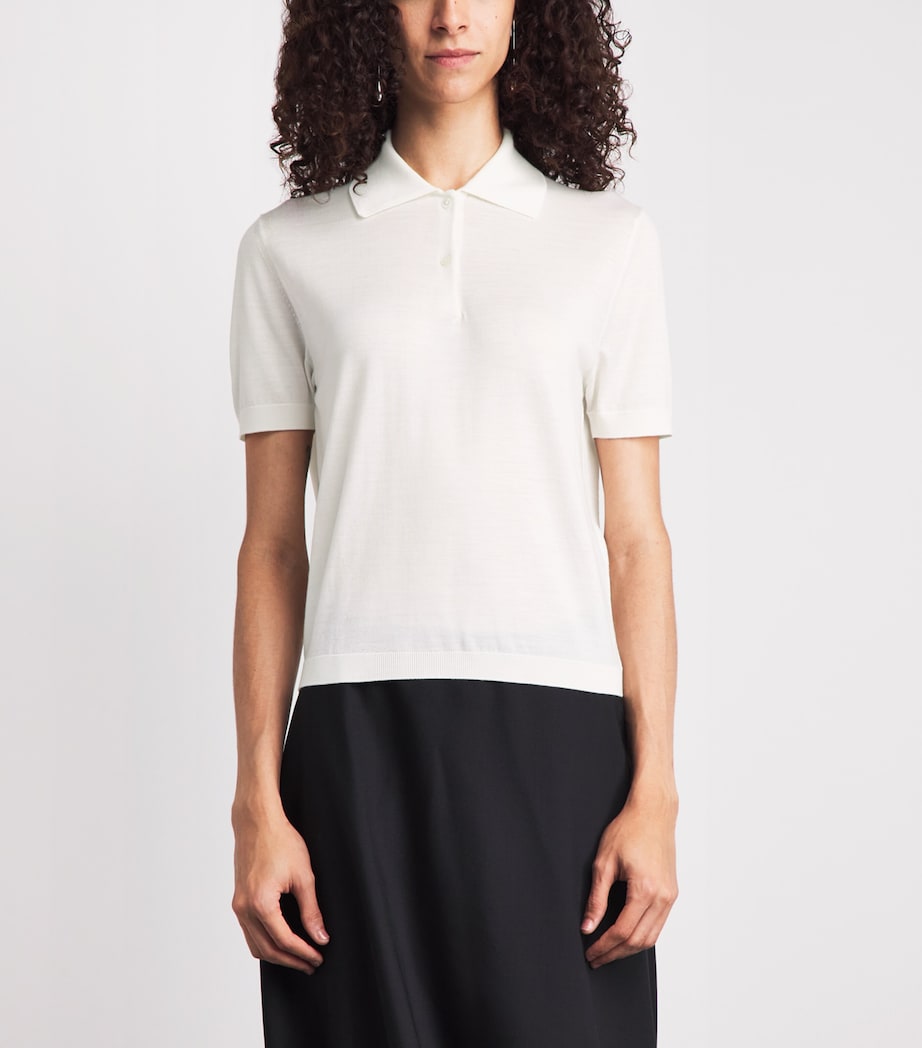 Jil Sander Womens Wool Polo Shirt Piuma Image 4