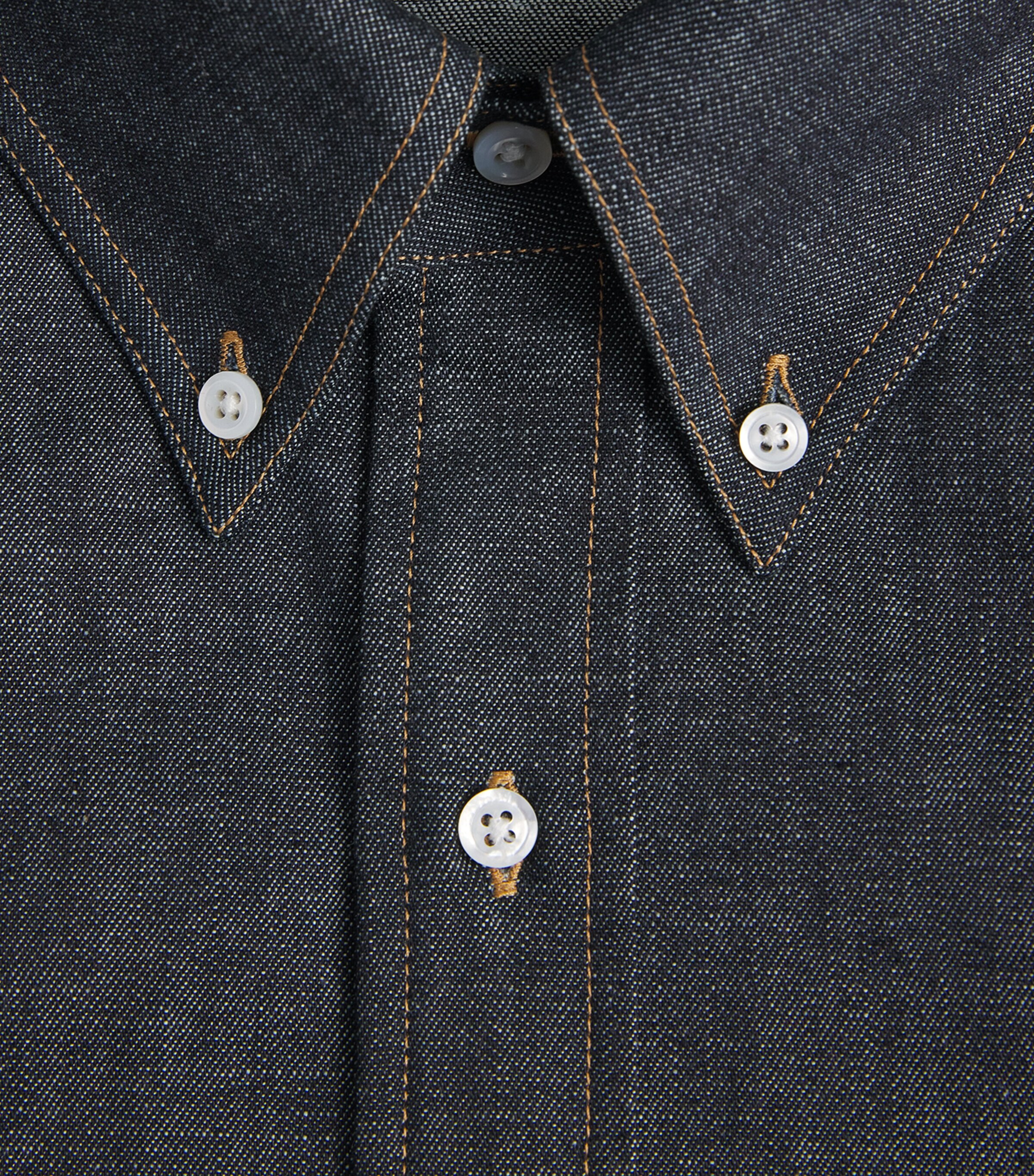 Thom Browne Mens Denim Armband Shirt Navy Image 6