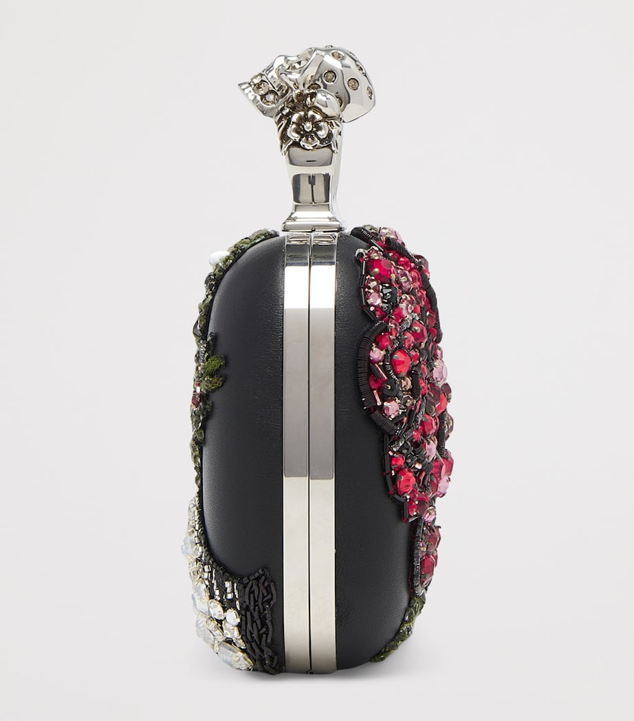 Leather Embellished Skull Knuckle Clutch Bag 8495 Image 3