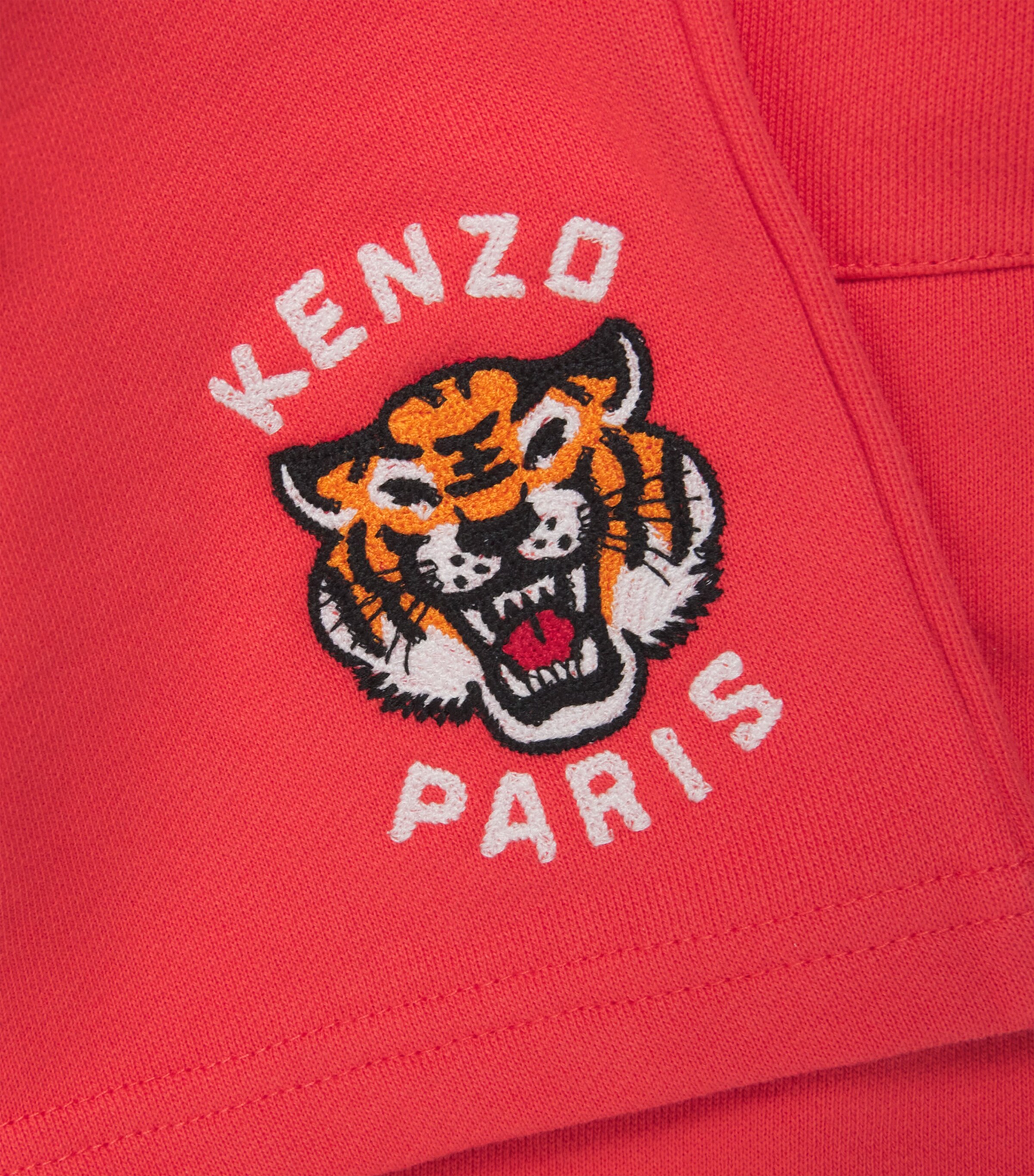 Cotton Tiger Logo Sweat Shorts (2-14 Years) 976RED Image 4