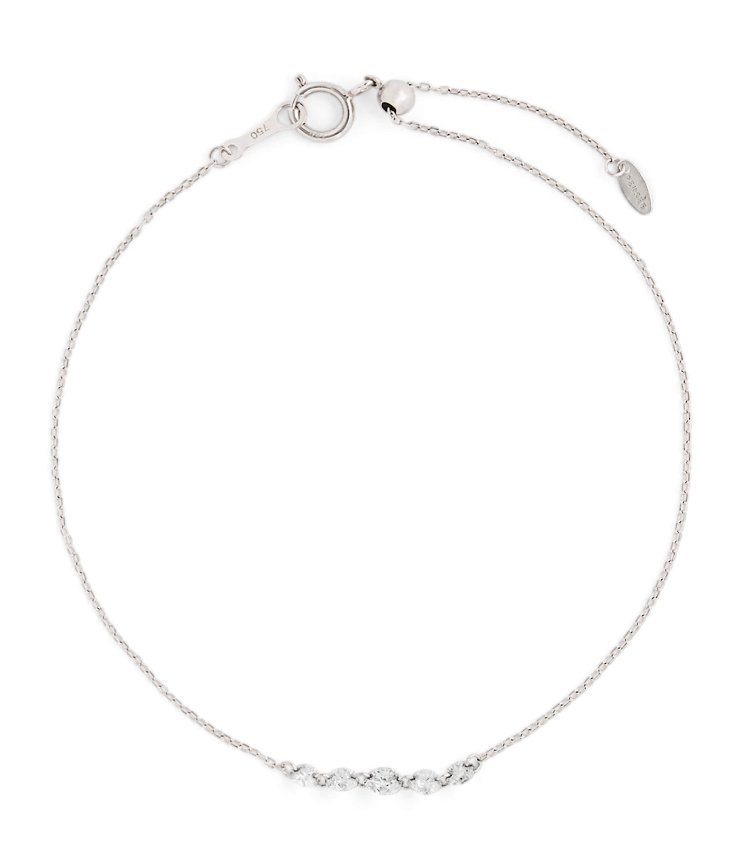Persée White Gold And Diamond 5-stone Danaé Gradient Bracelet In White
