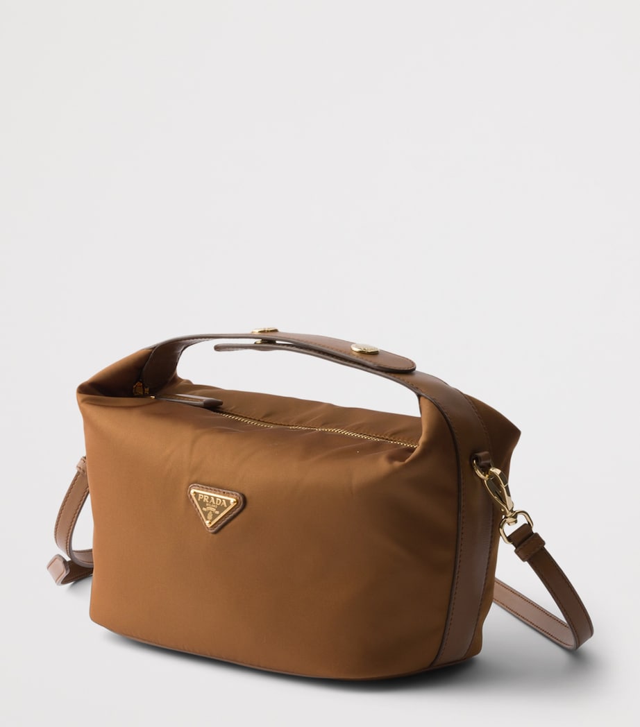 Prada Mini Re-Nylon Chérie Top-Handle Bag Brown Image 2