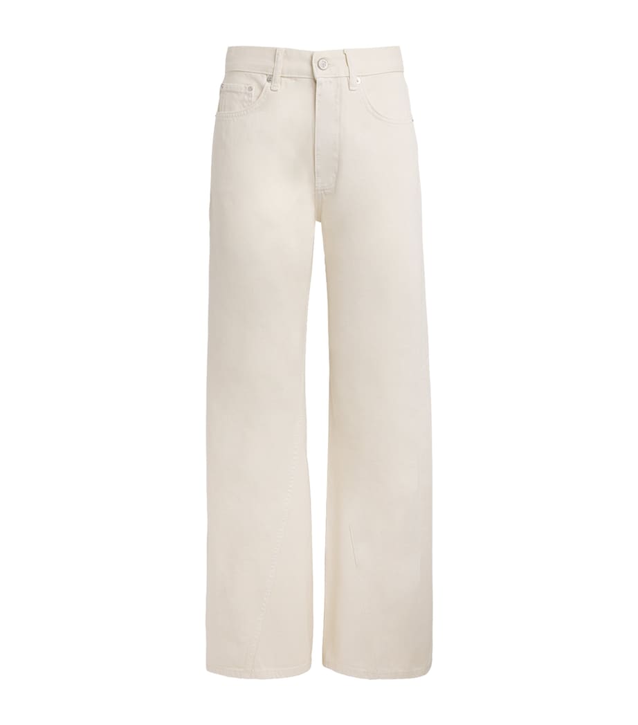 ANINE BING Womens Brie Wide-Leg Jeans Yellow Image 1