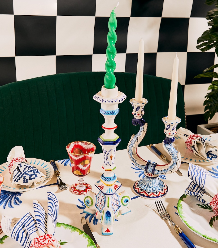 Turquerie Candlestick Holder (30cm) BLUE Image 3