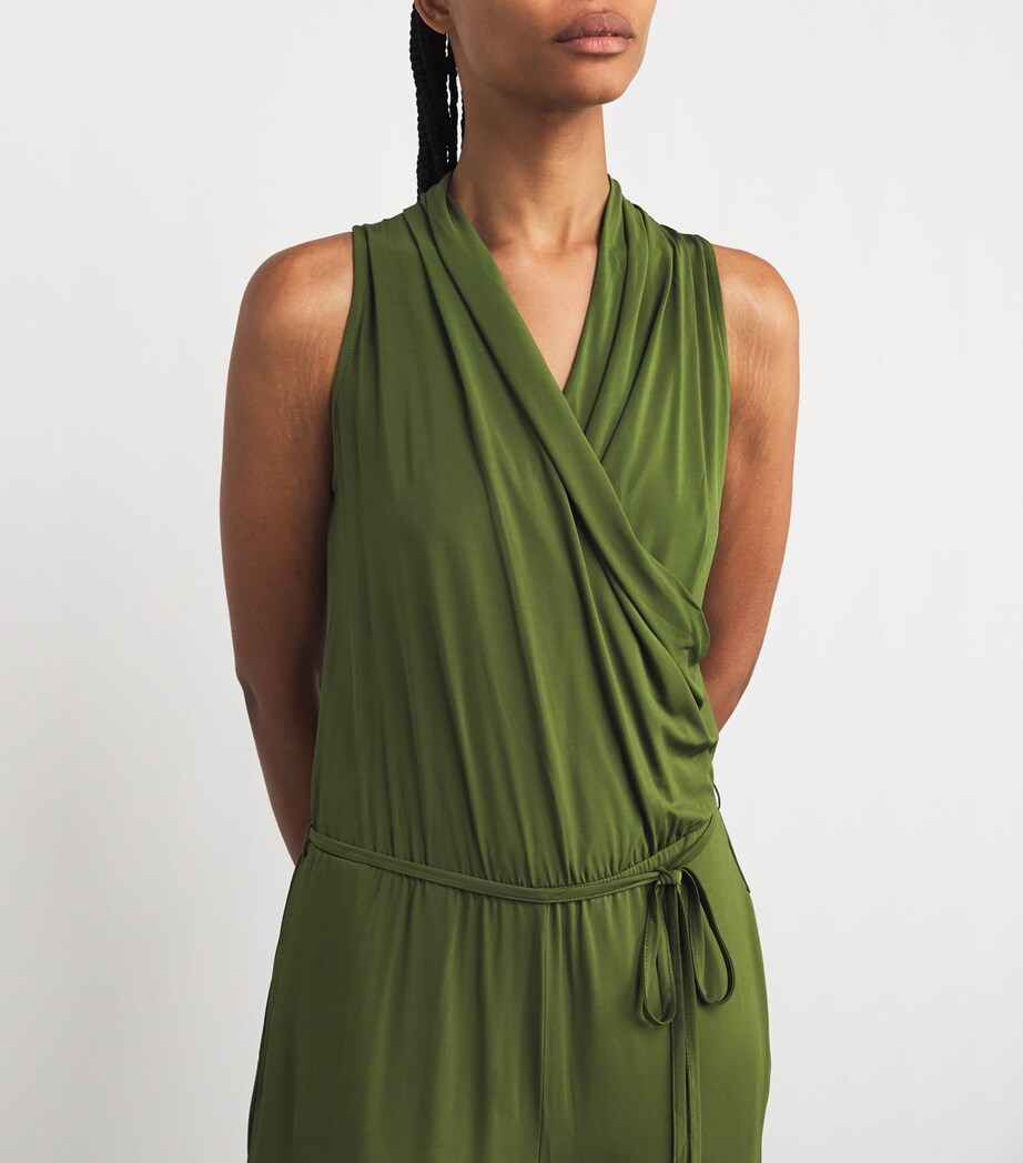 Stretch Jersey Jumpsuit DARK GREEN Image 5