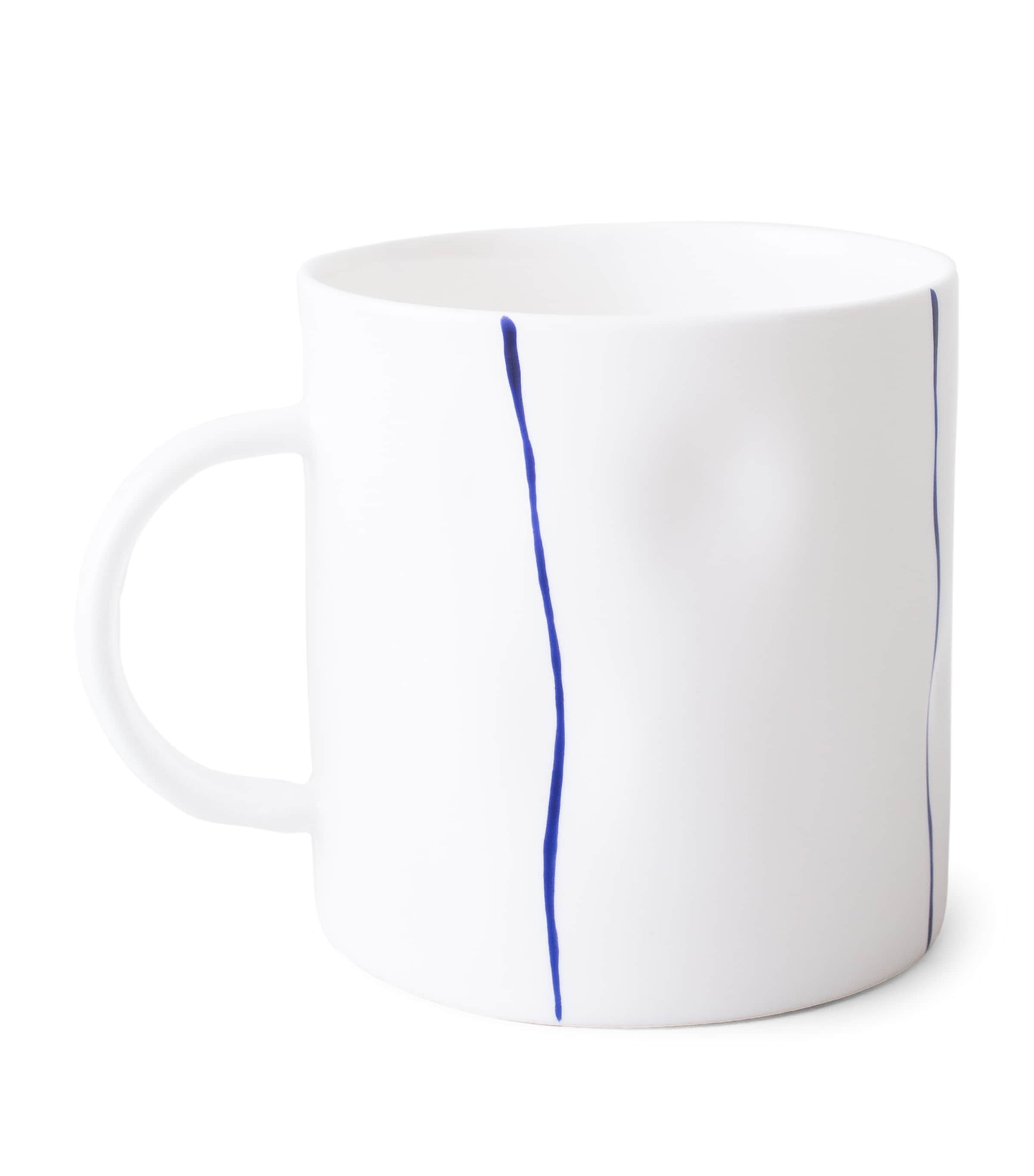 FELDSPAR Fine Bone China Stripe Tea Mug Cobalt Image 2