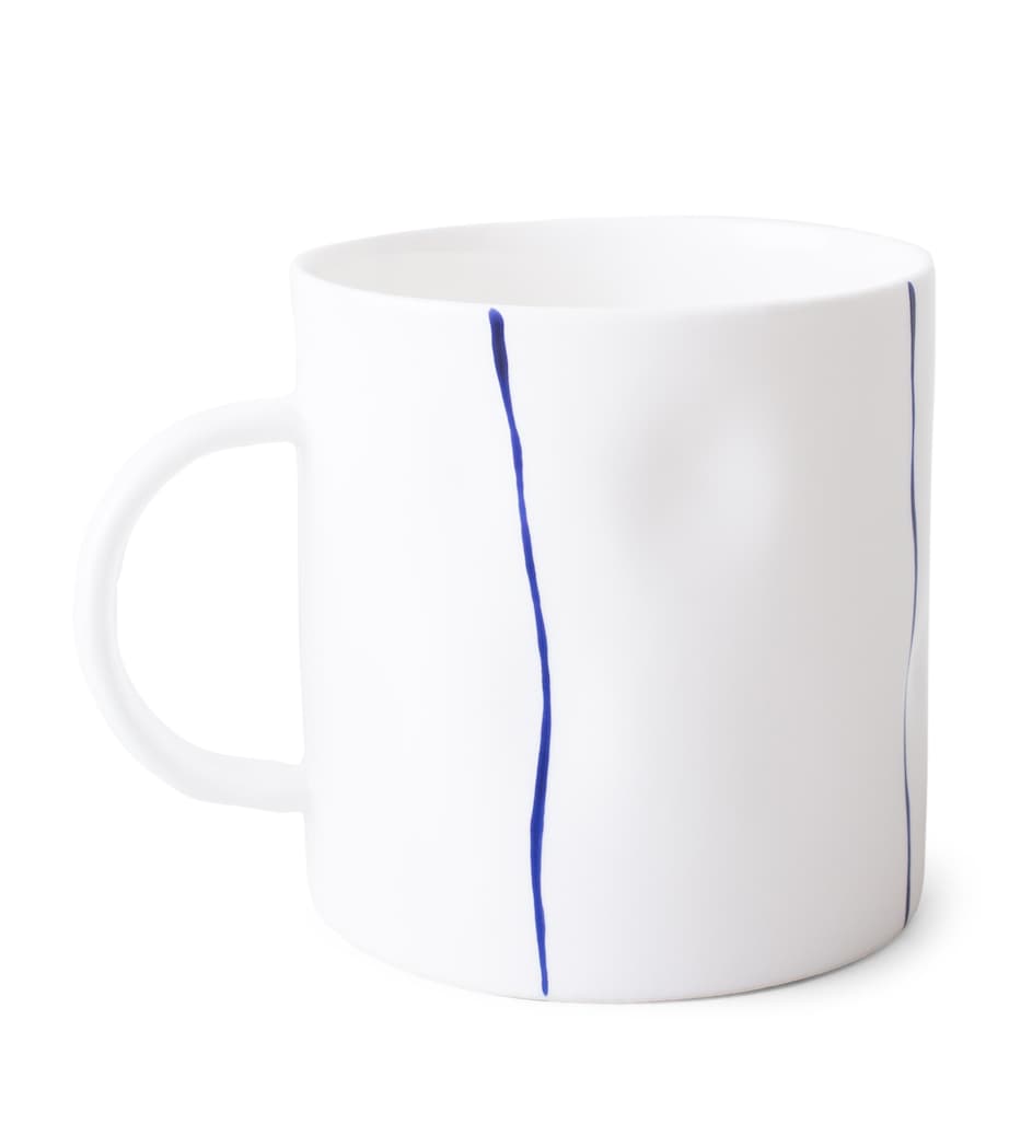 FELDSPAR Fine Bone China Stripe Tea Mug Cobalt Image 2