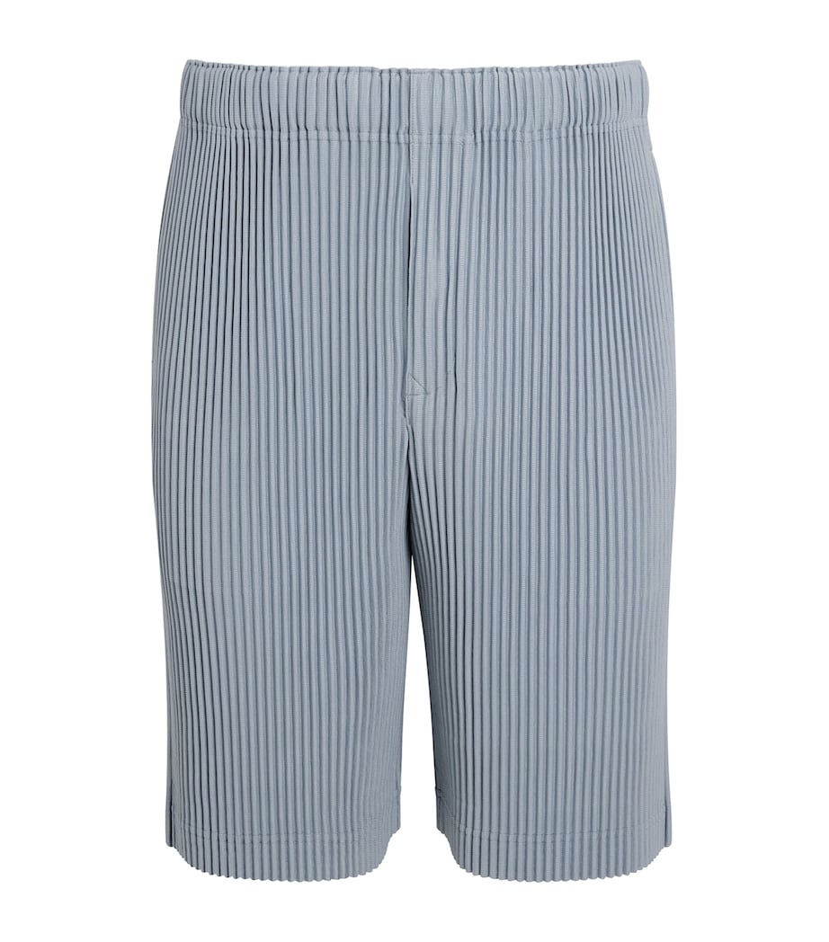 Homme Plissé Issey Miyake Mens Pleated Shorts Gray Blue Image 1