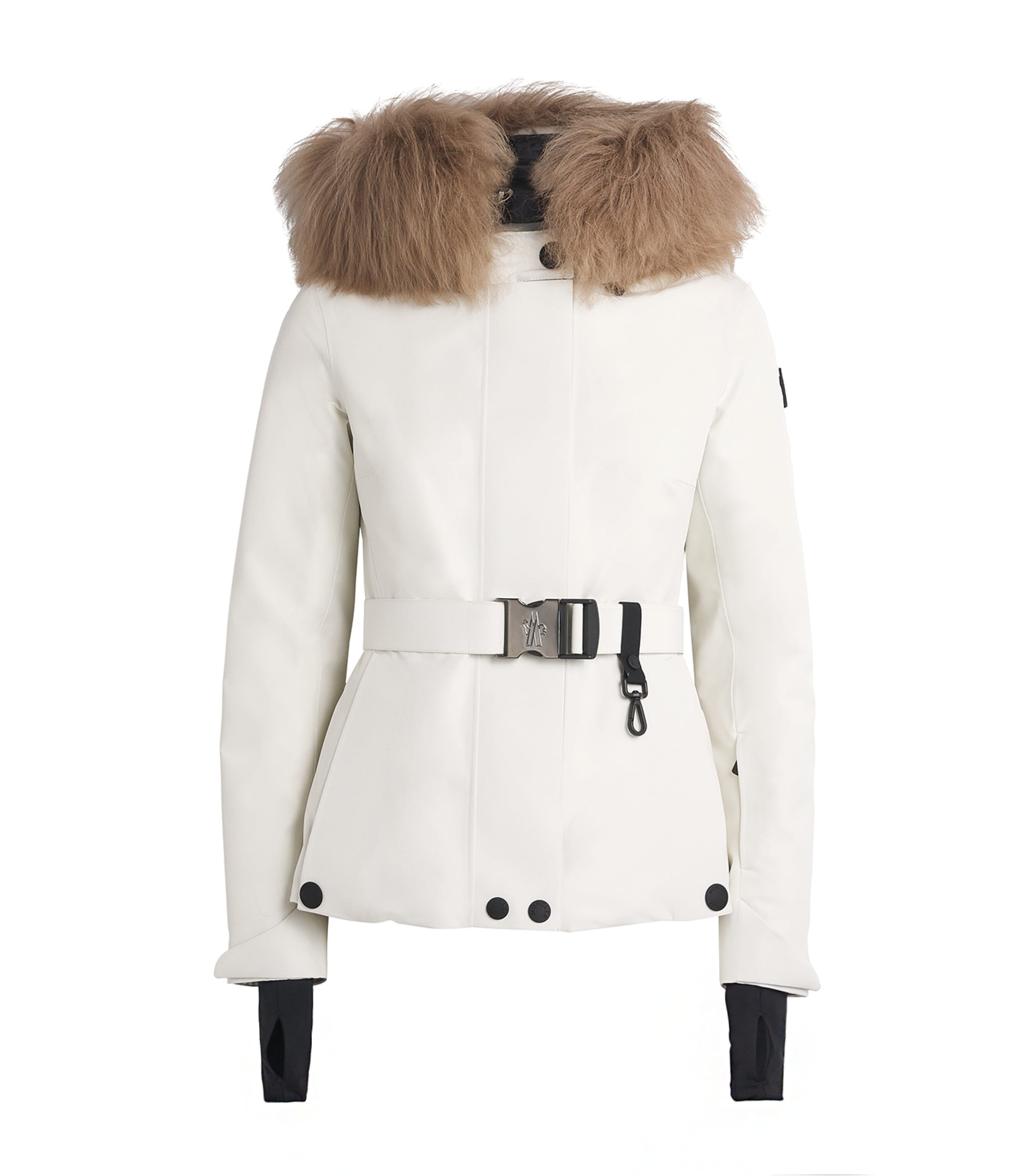 Moncler Gore-tex And Down Shearling-hood Ski Jacket In White