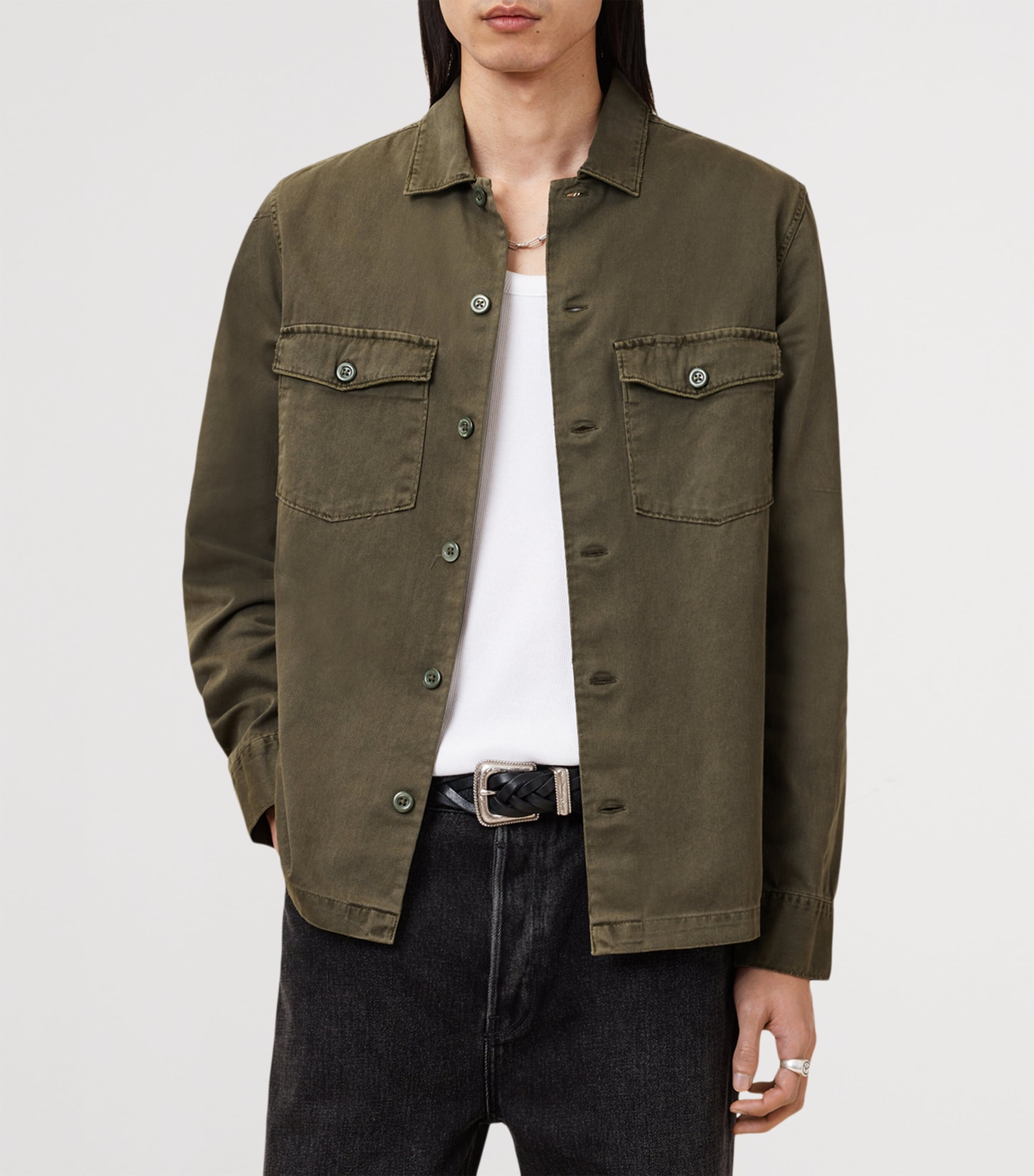 Cotton Spotter Overshirt CARGO GREEN Image 4