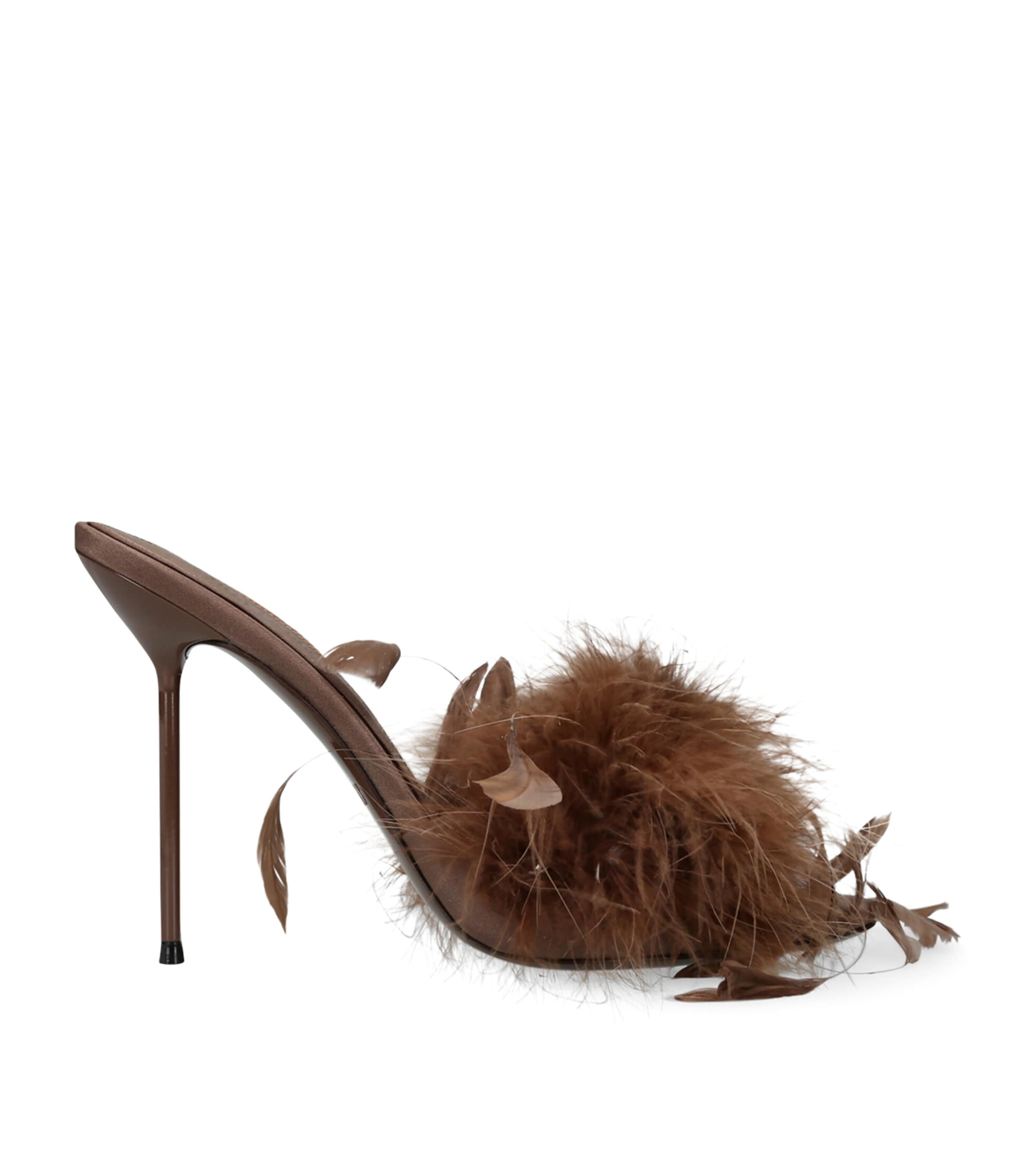 Paris Texas Feather Lidia Mules 105 Brown Image 1