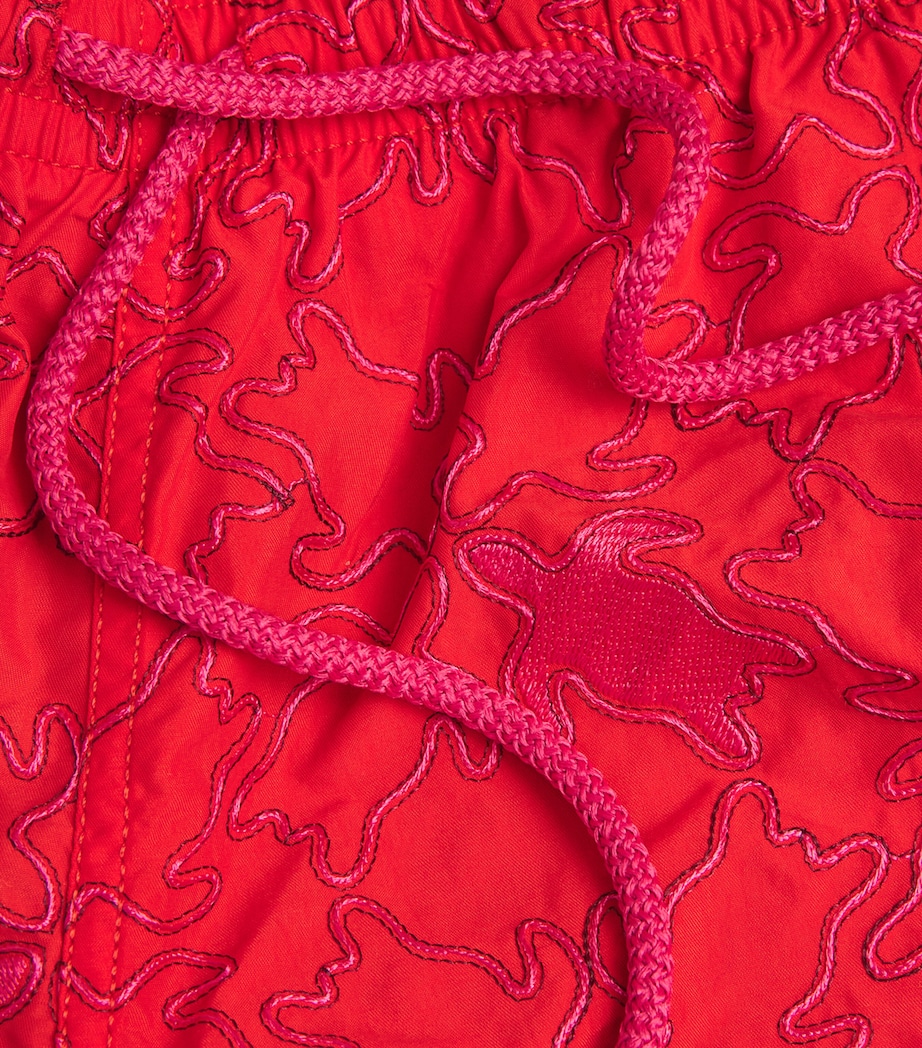 Embroidered Turtle Mistral Swim Shorts 201 COQUELICOT Image 5