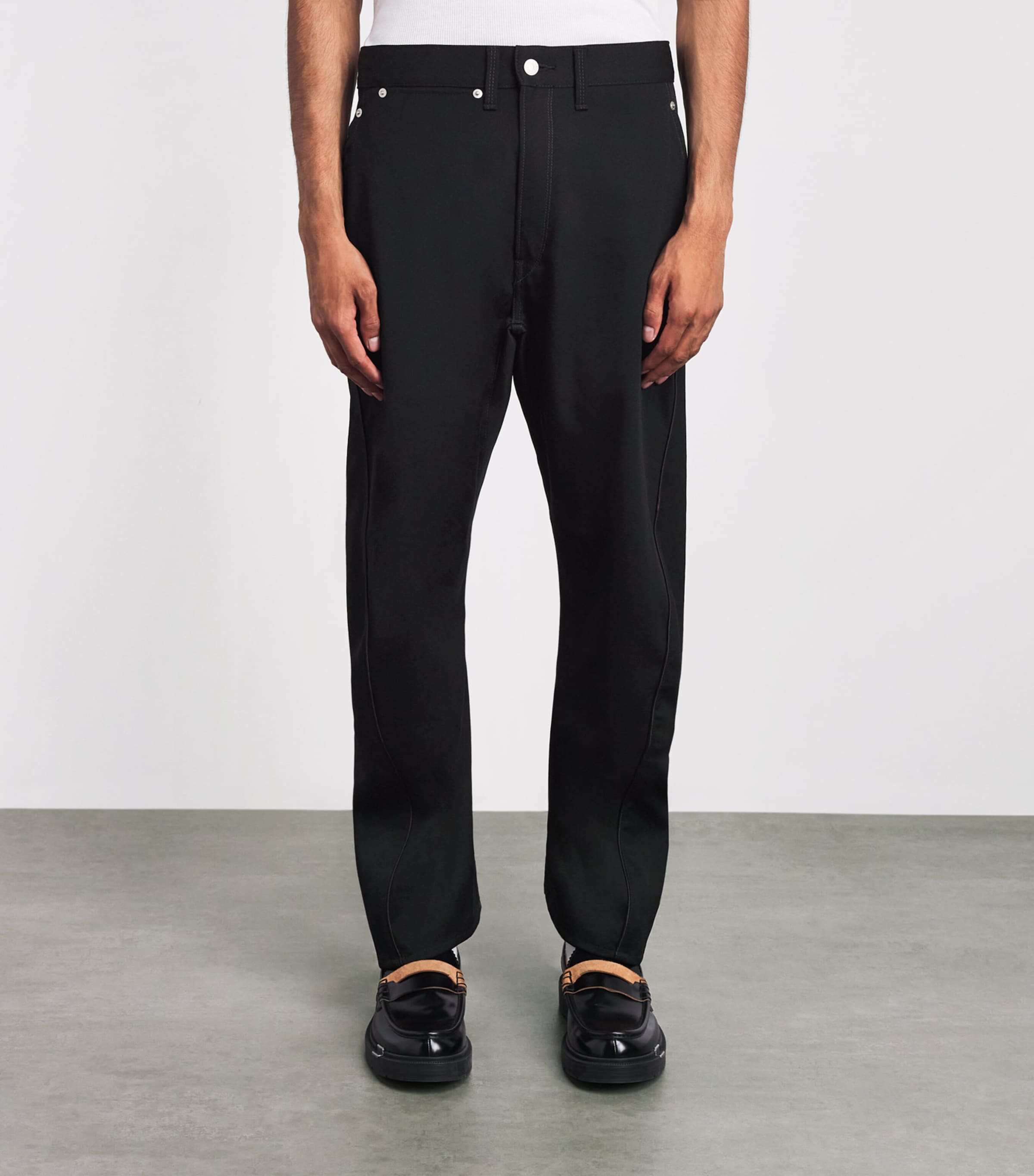 Junya Watanabe MAN Mens Wool Trousers Black Image 4