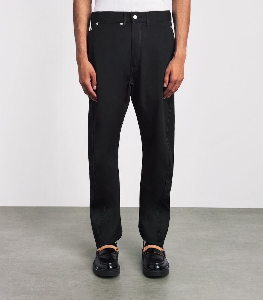Junya Watanabe MAN Mens Wool Trousers Black Image 4