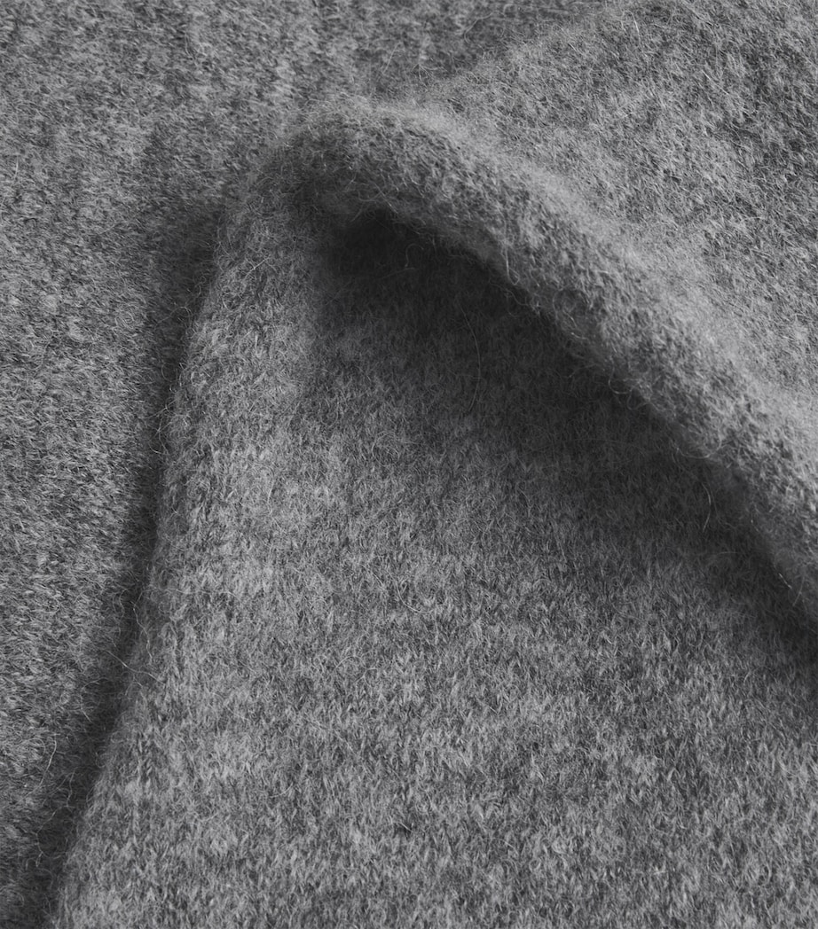 Alpaca-Merino-Blend Blenheim Sweater MID GREY Image 5