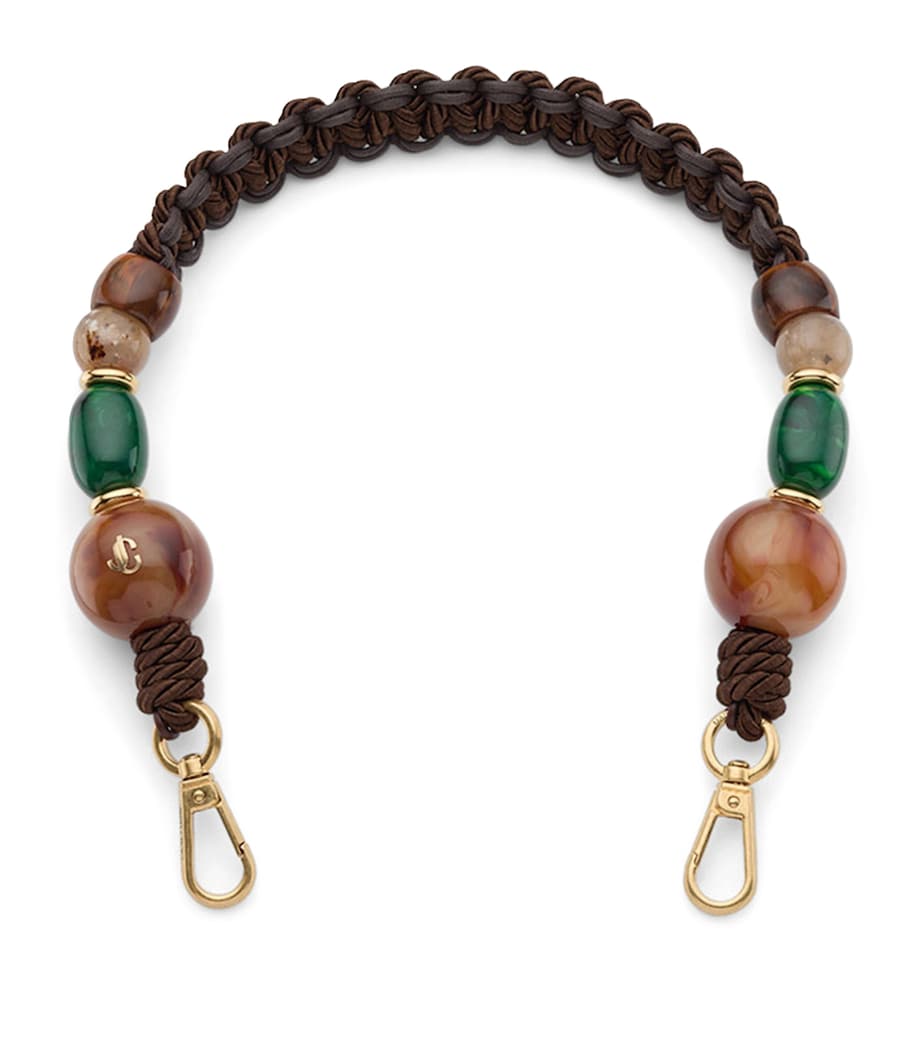 Jimmy Choo Detachable Beaded Strap Brown Multi Image 1