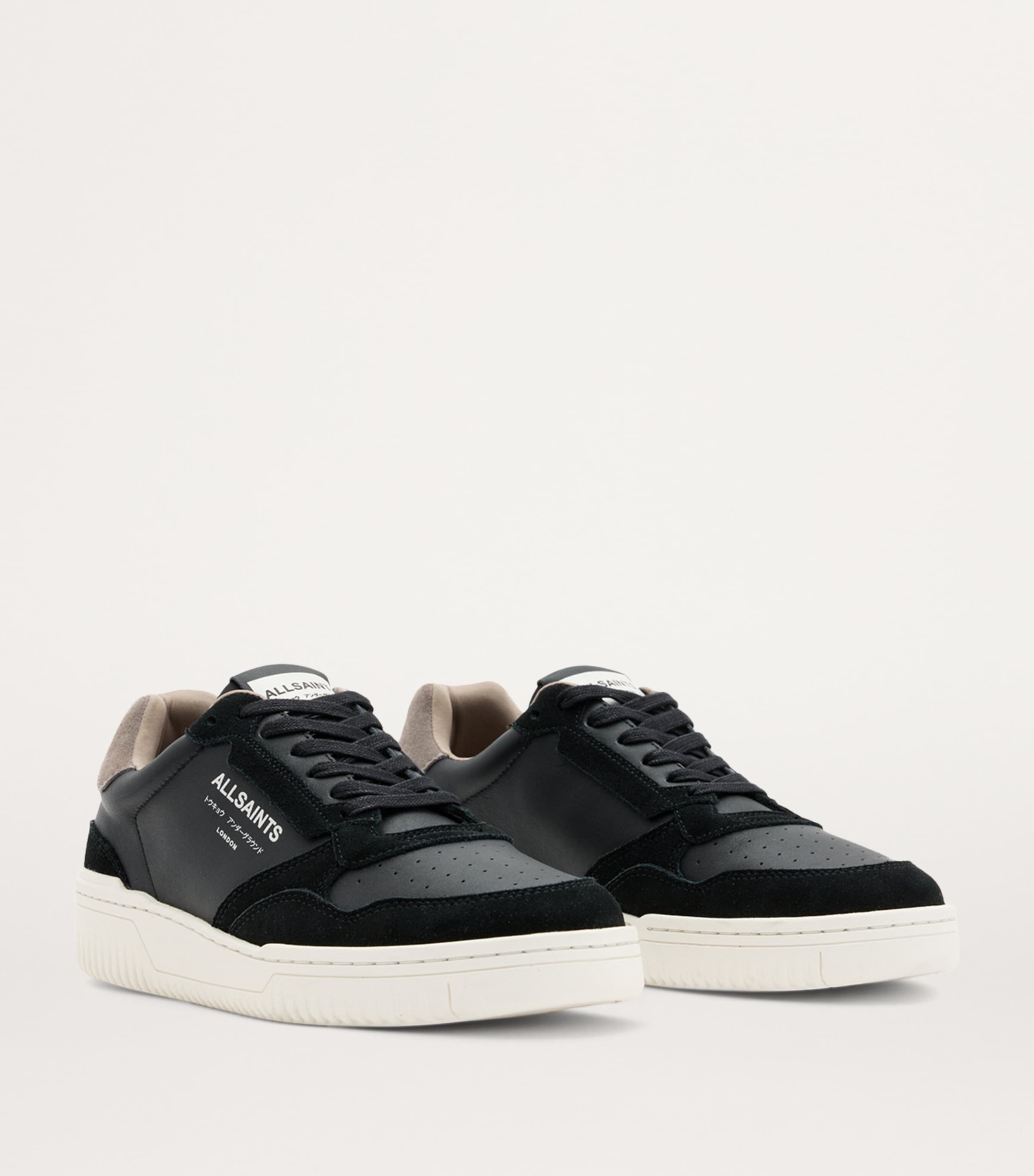 Leather Regan Sneakers BLACK/GREY Image 2