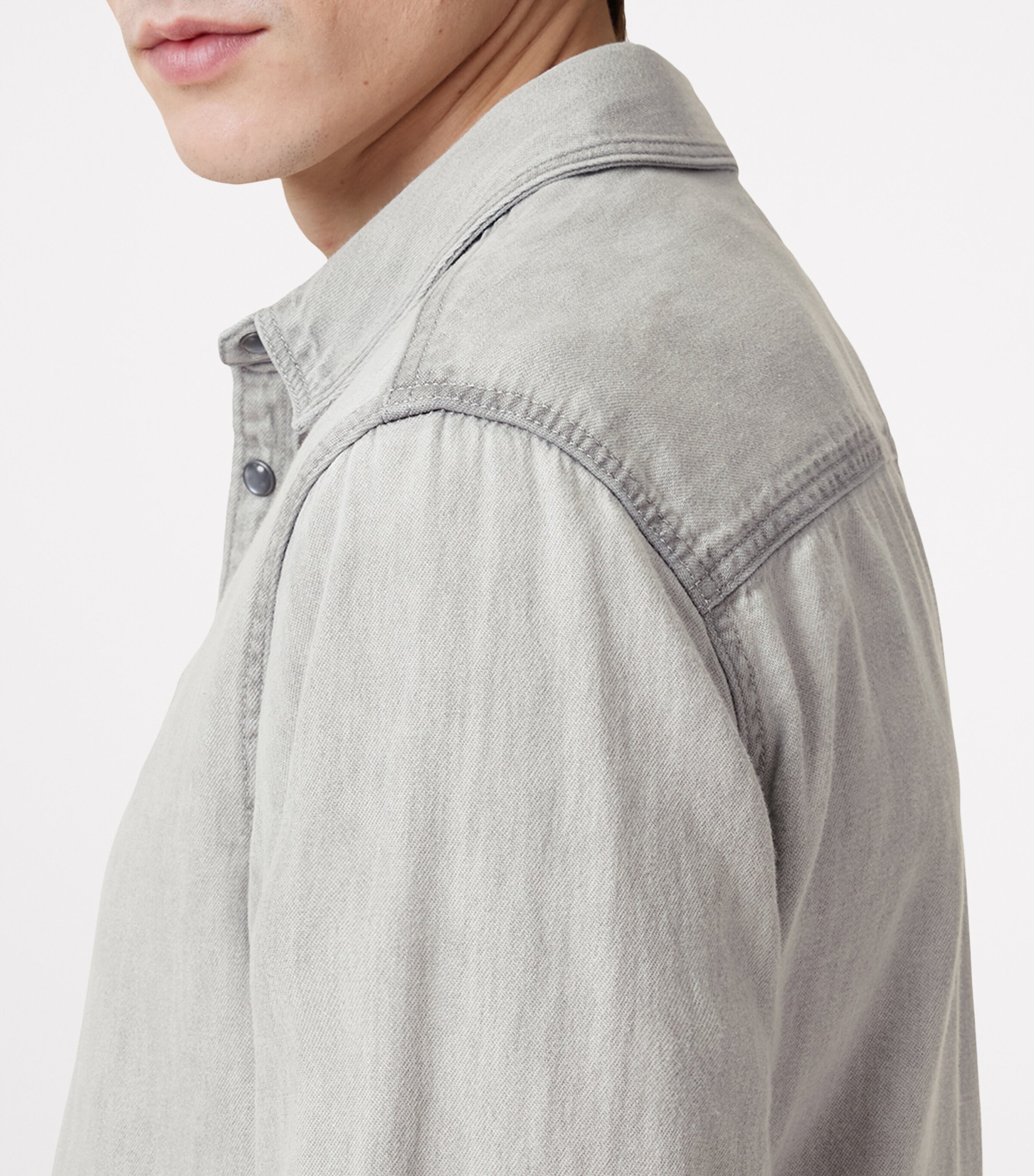 Denim Gleason Shirt GREY Image 7