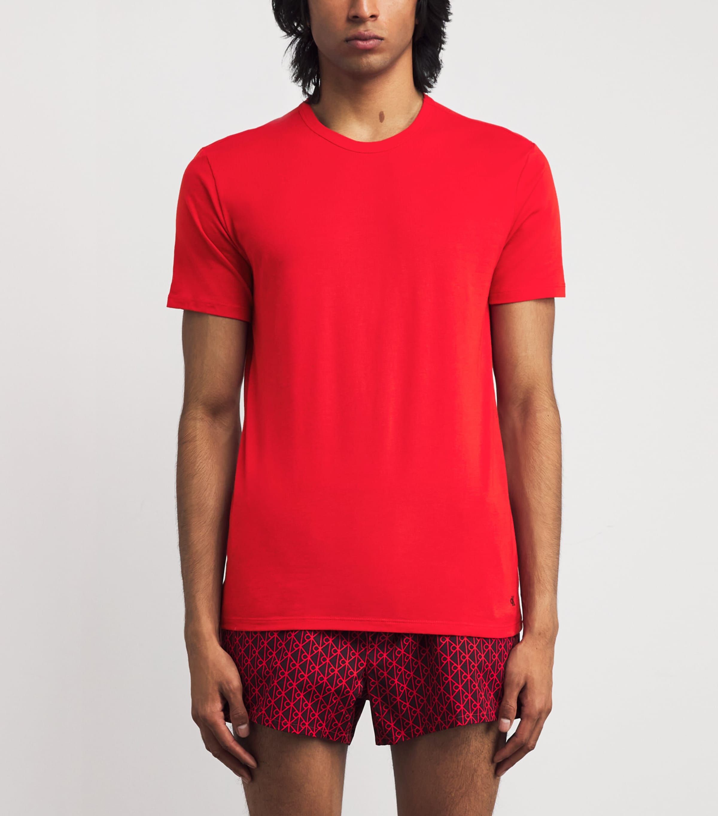 Stretch-Cotton Slim T-Shirt (Pack of 3) 0JMBLACK/ADRENALINE Image 2