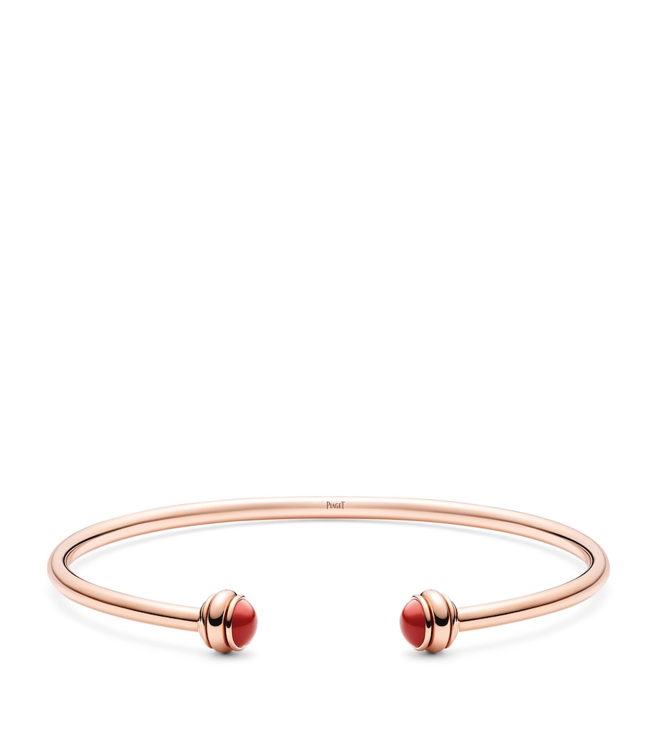 Rose Gold and Carnelian Possession Bangle RED Image 1