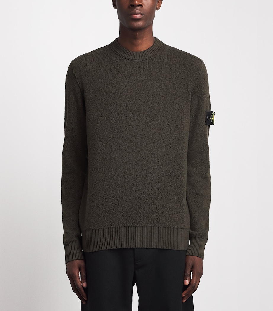 Stone Island Mens Virgin Wool Compass Sweater Image 4