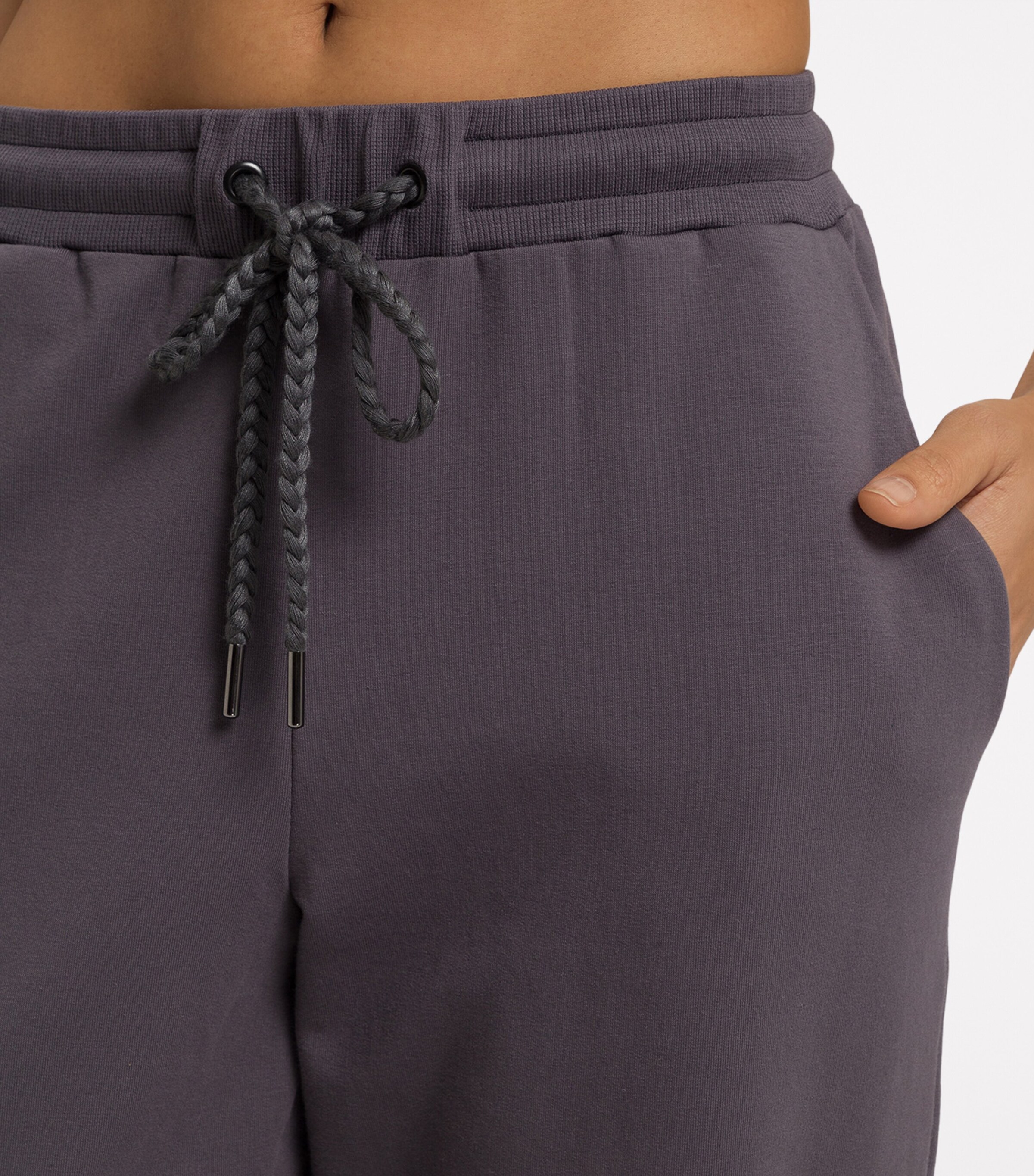 Organic Cotton-Blend Natural Living Long Trousers BLACK PEARL Image 6