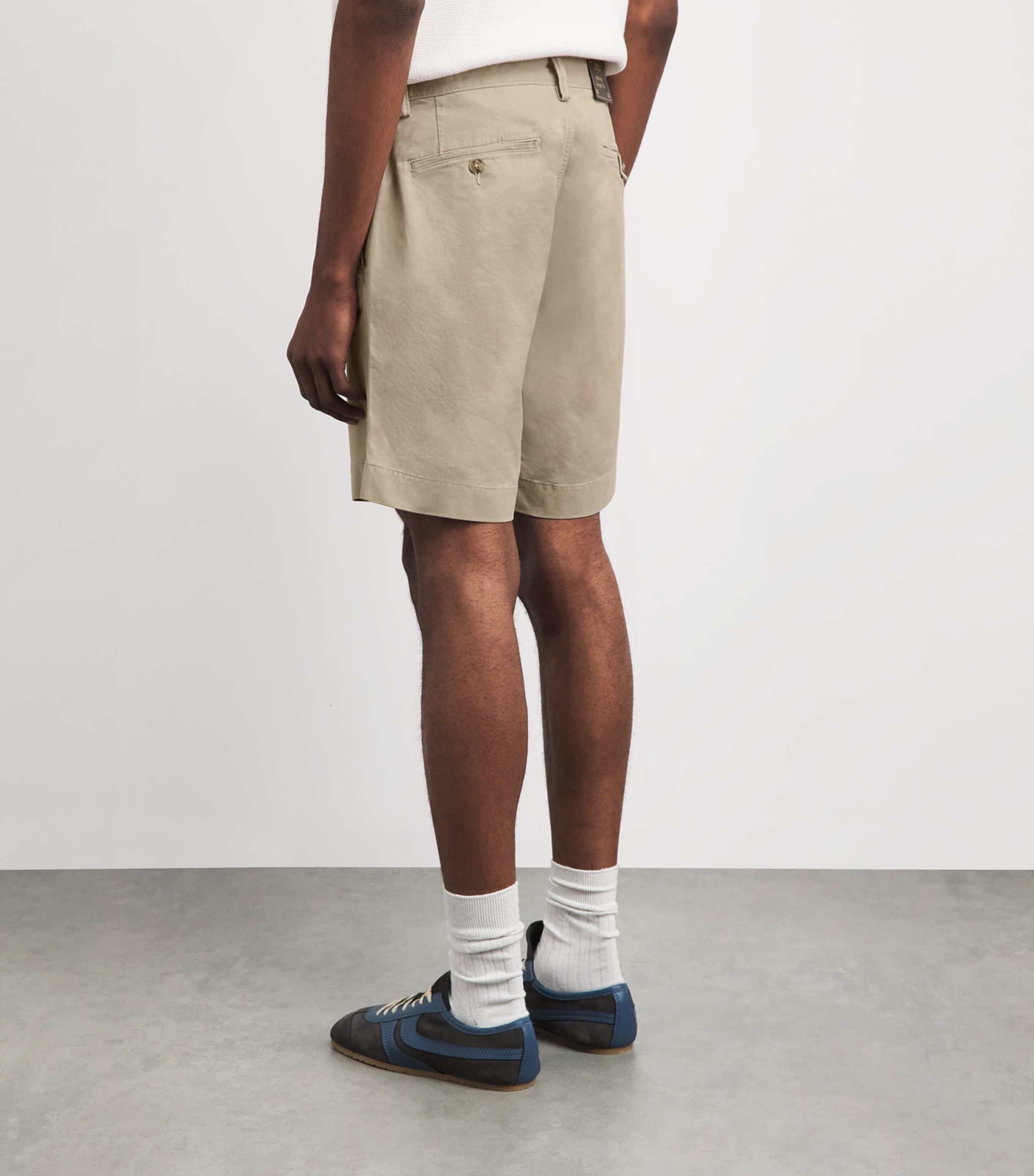 Polo Ralph Lauren Mens Stretch-Cotton Bedford Shorts Khaki Tan Image 5