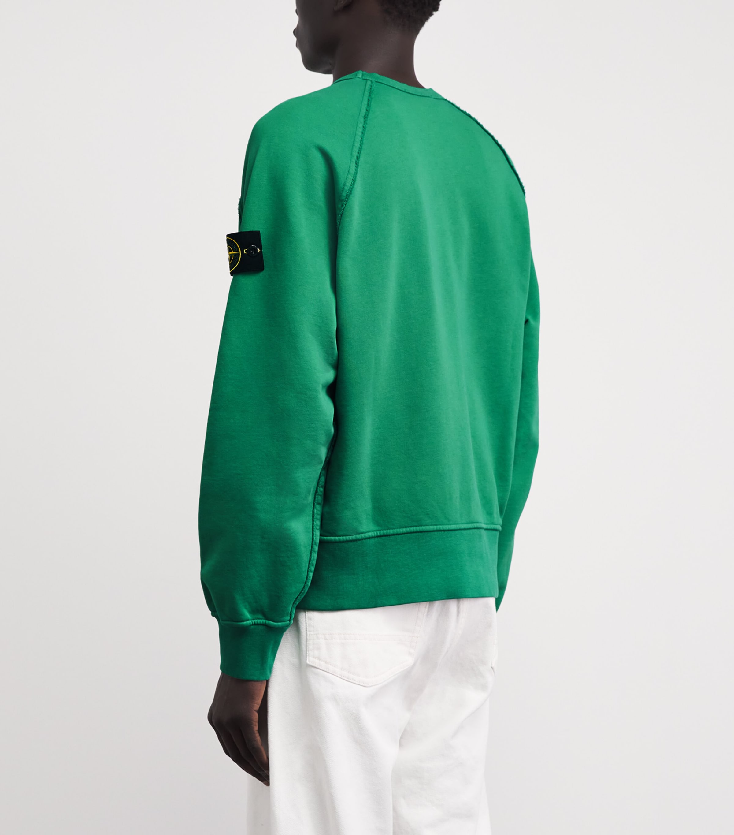 Stone Island Mens Organic Cotton Raglan-Sleeve Sweatshirt Image 5