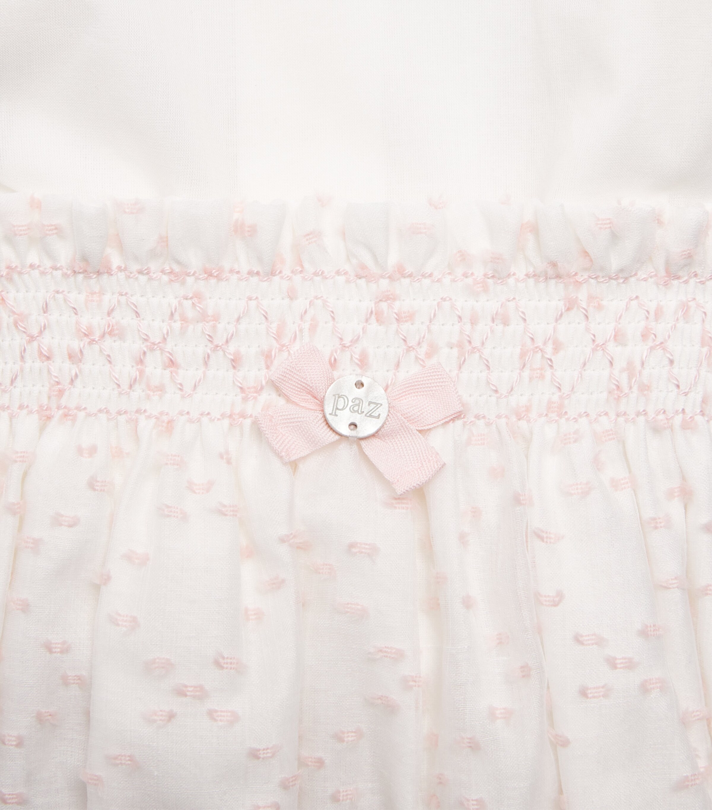 Paz Rodriguez Cotton Blouse and Shorts Set (3-24 Months) Cream Image 4