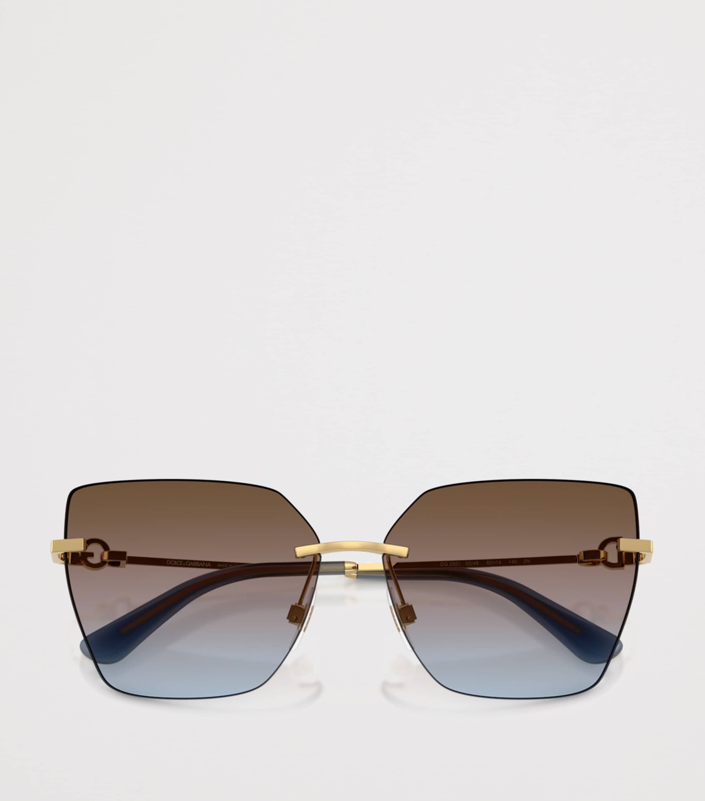 Dolce&Gabbana Metal Cat Eye Sunglasses Gold Image 5