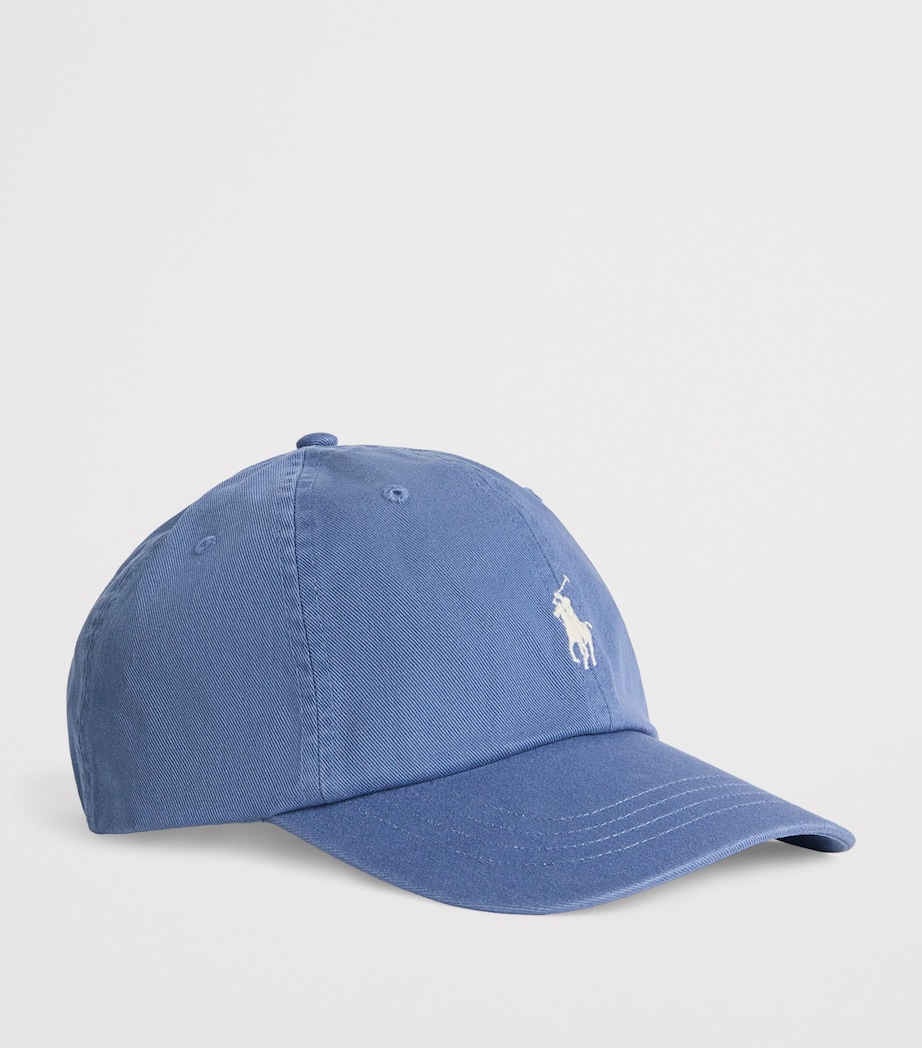 Cotton Polo Pony Baseball Cap BLUE Image 2