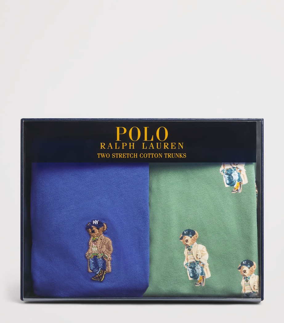 Polo Ralph Lauren Mens Stretch-Cotton Litchfield Trunks (Pack of 2) Bstlle Blu/ftgue Aob Image 4