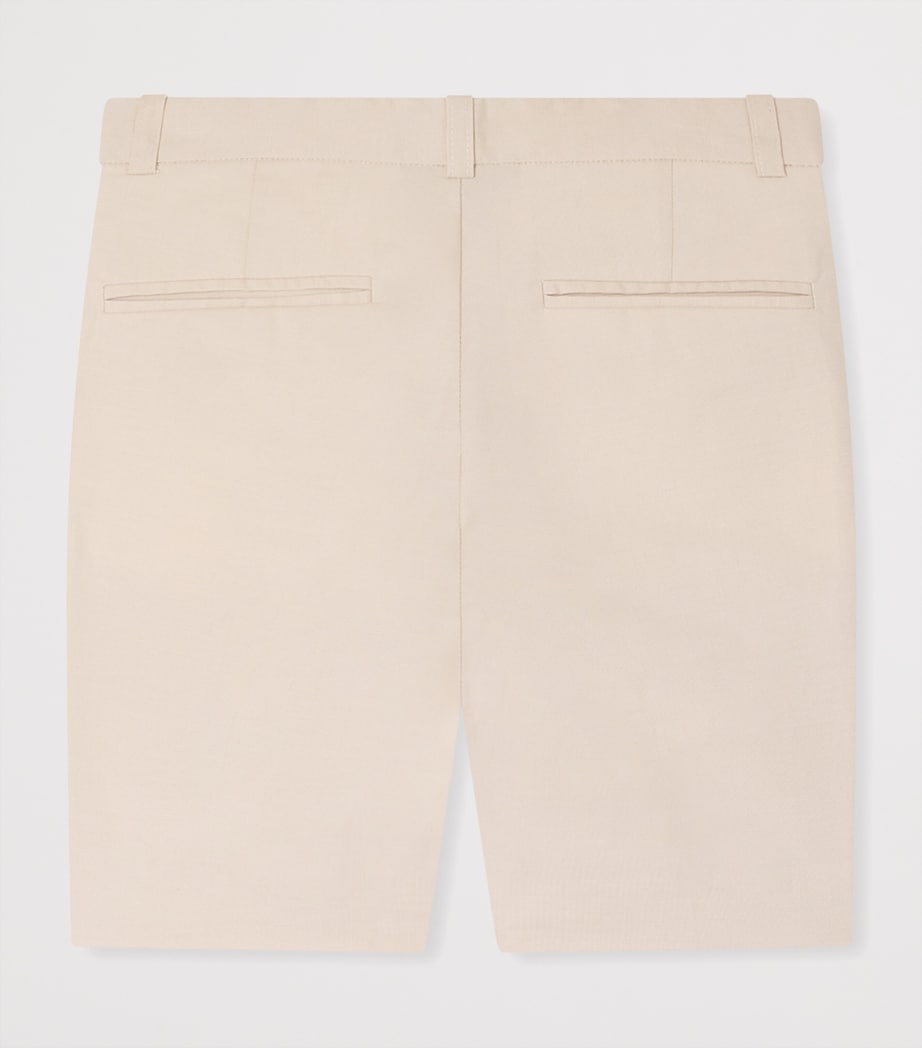 Bonpoint Stretch-Cotton Calvin Shorts (10-14 Years) Ecru Image 2