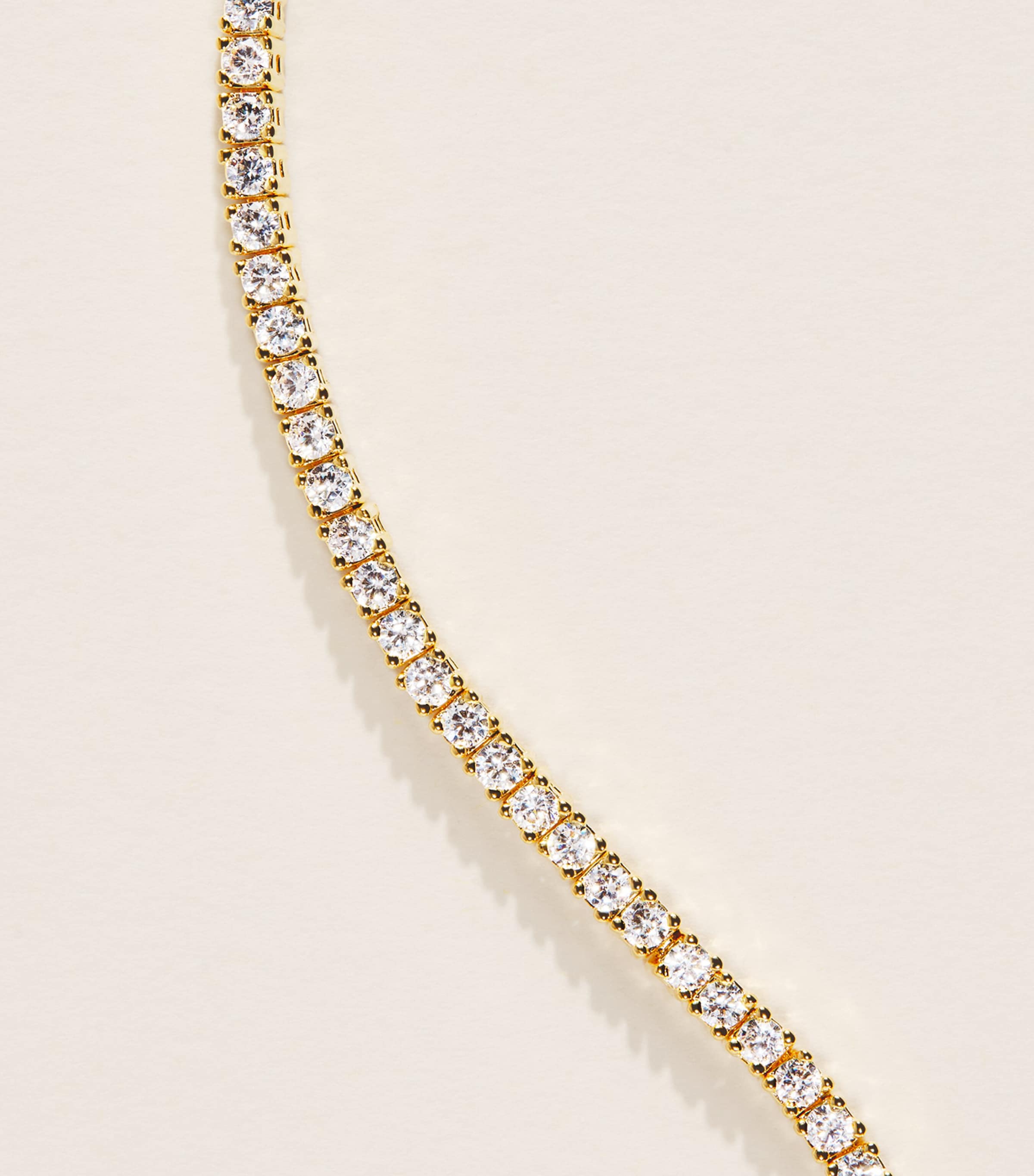 Nialaya Jewelry Mini Gold-Plated Tennis Bracelet Image 4
