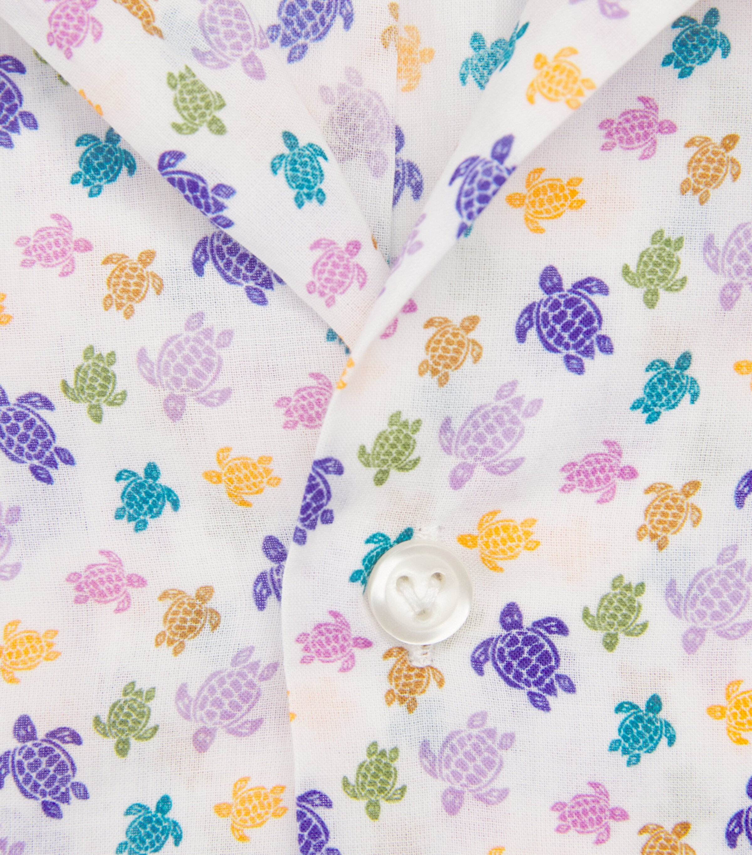 Vilebrequin Mens Organic Cotton Turtle Charli Shirt Blanc Image 6