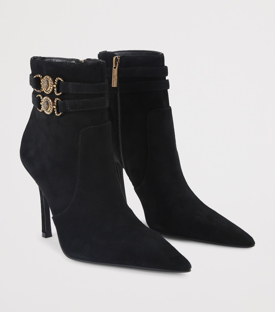 Suede Mansion Ankle Boots BLACK Image 4