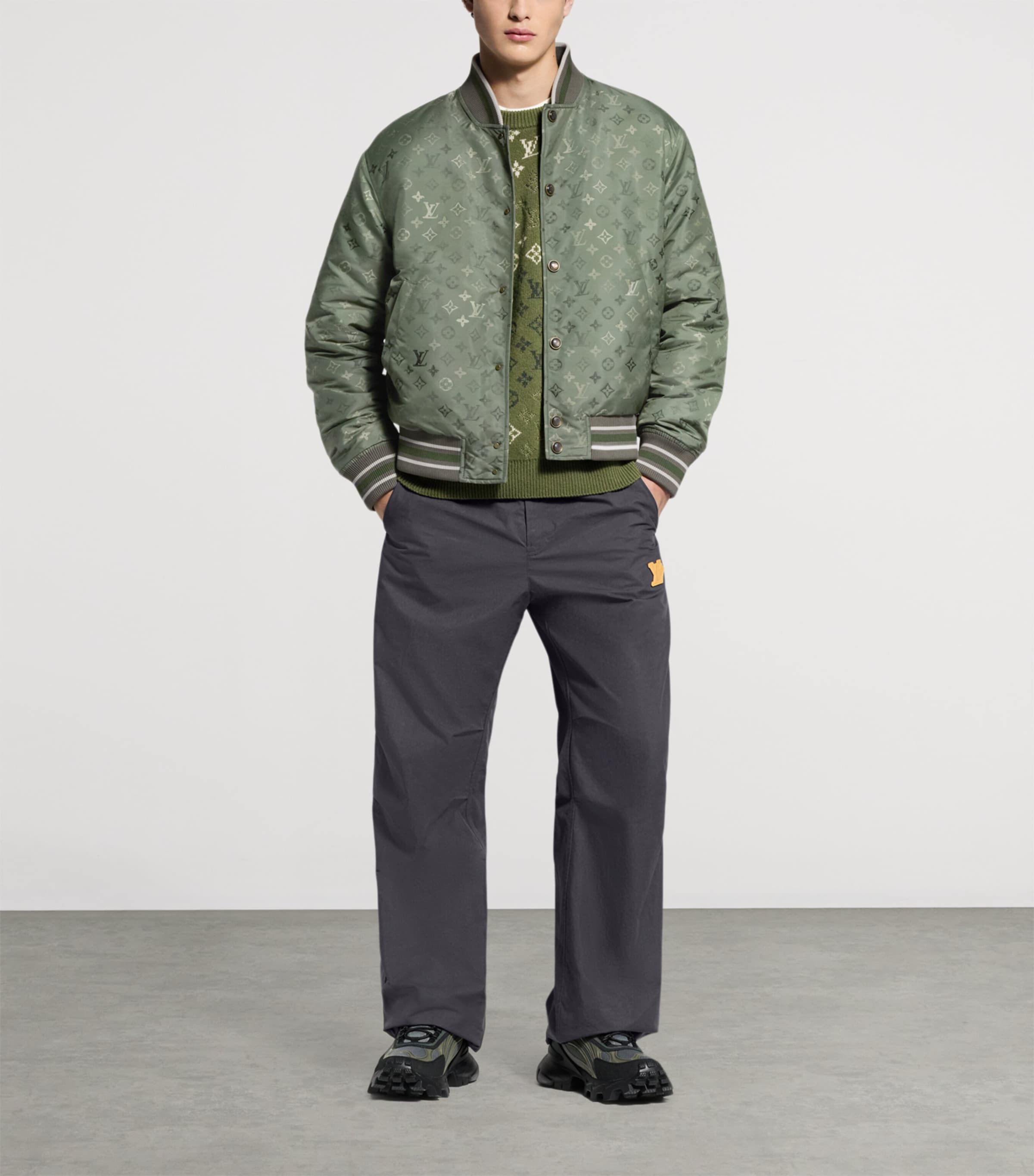Monogram Bomber Jacket KHAKI GREEN Image 4